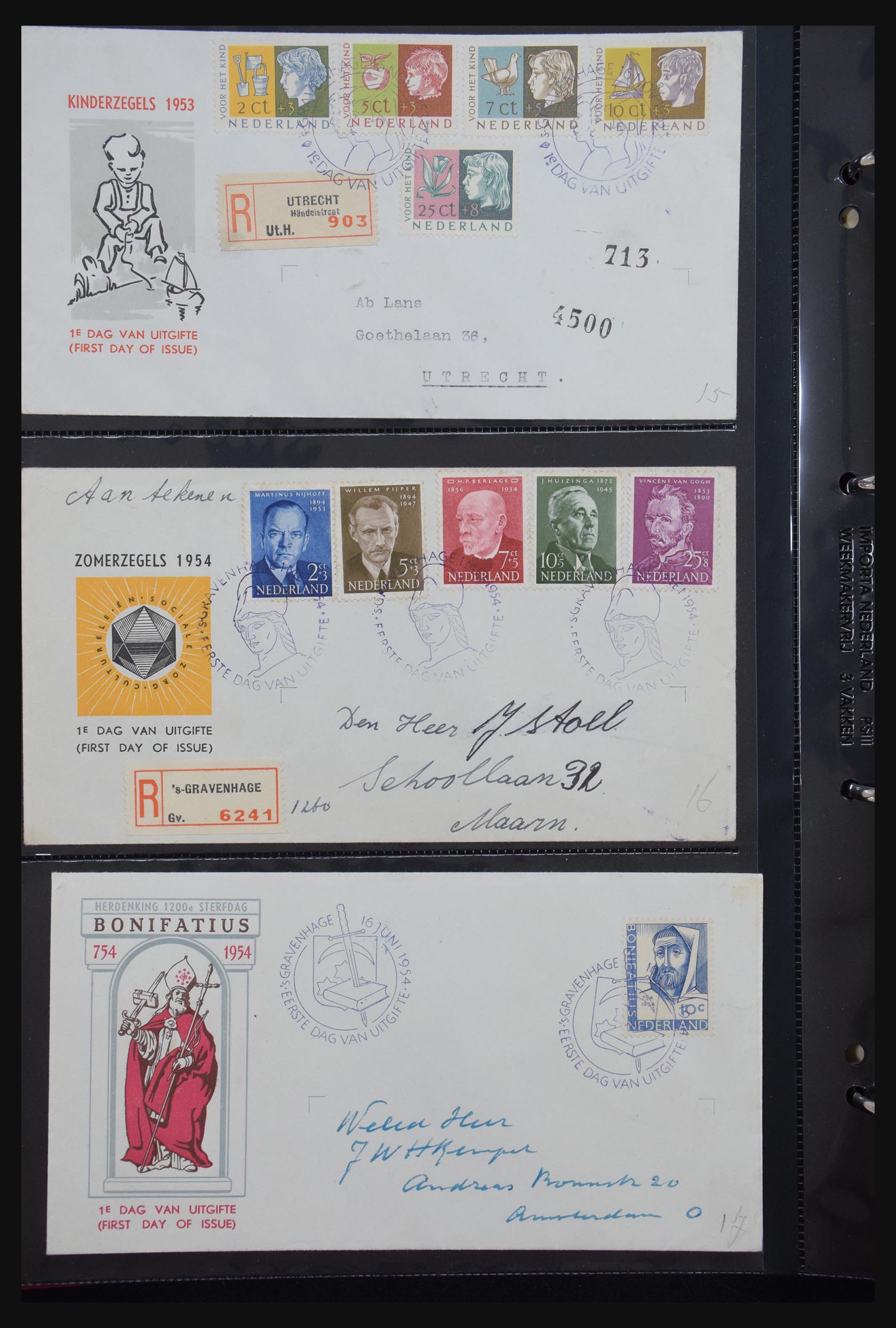 31098 006 - 31098 Netherlands FDC's 1950-2015.