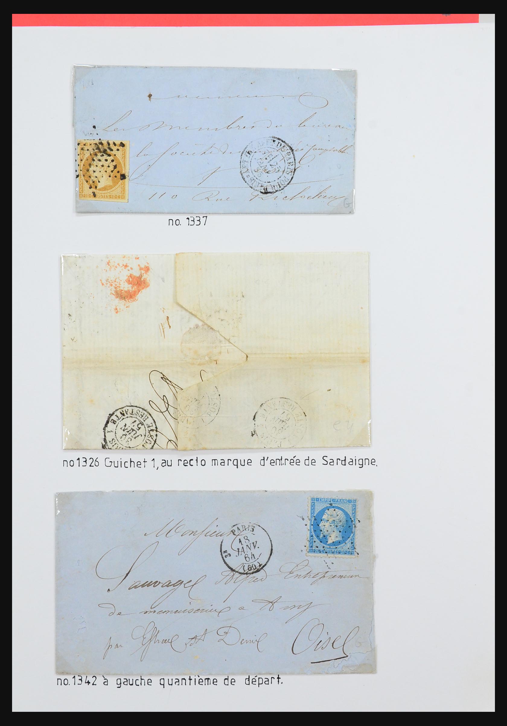 31145 003 - 31145 France, cancels Paris 1849-1990.