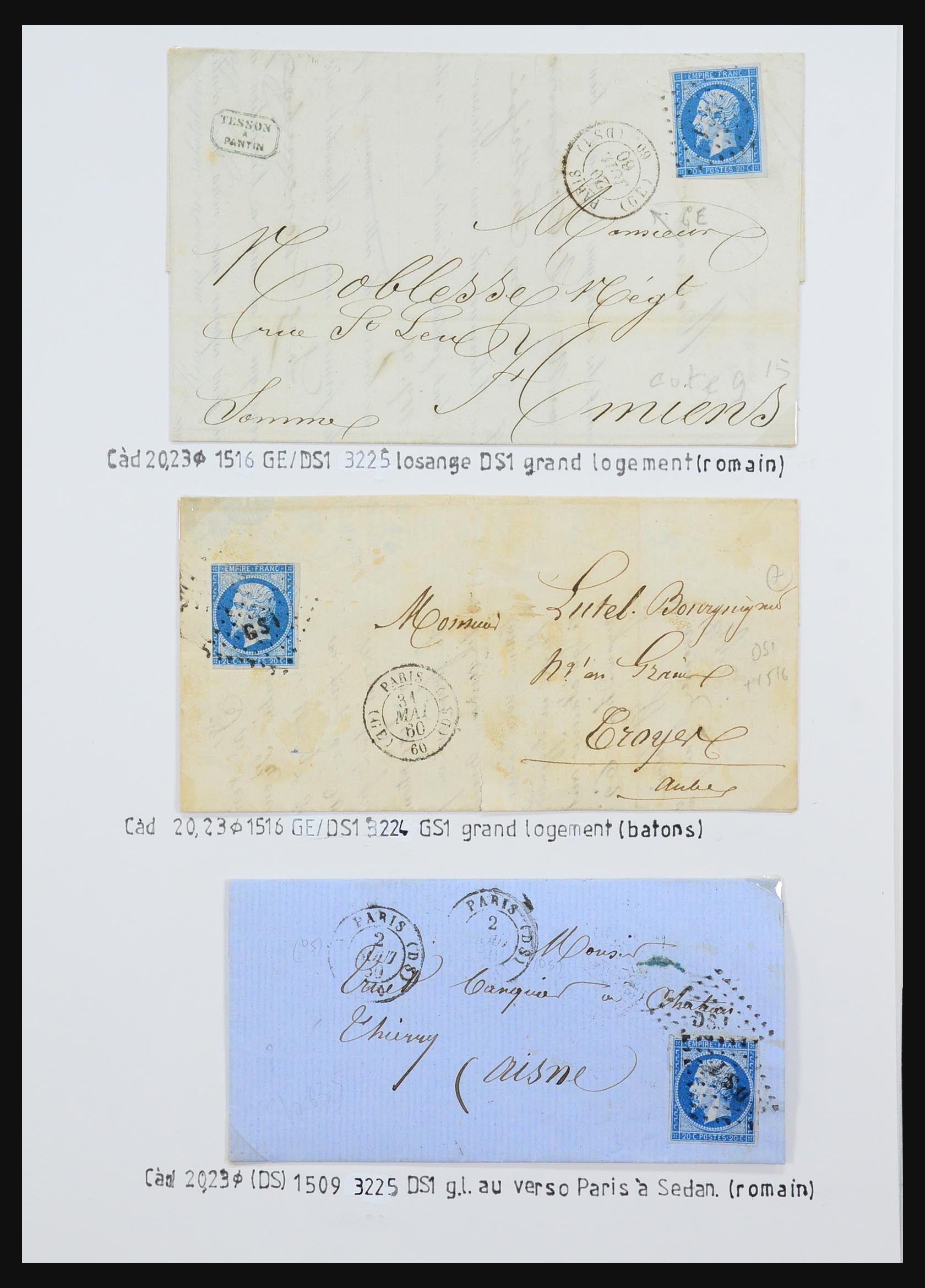 31145 005 - 31145 France, cancels Paris 1849-1990.