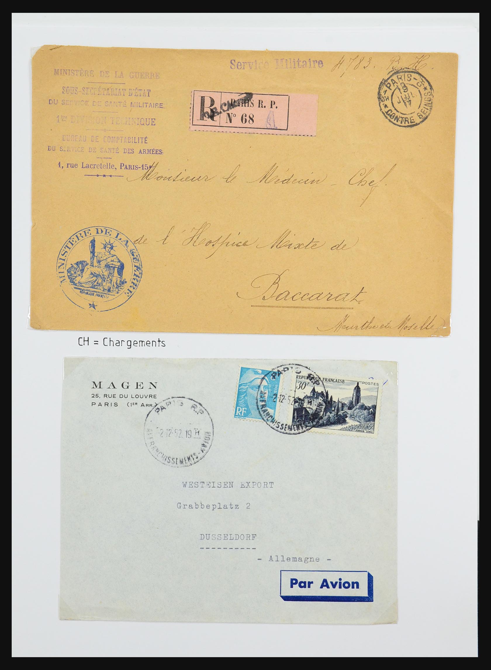 31145 027 - 31145 France, cancels Paris 1849-1990.