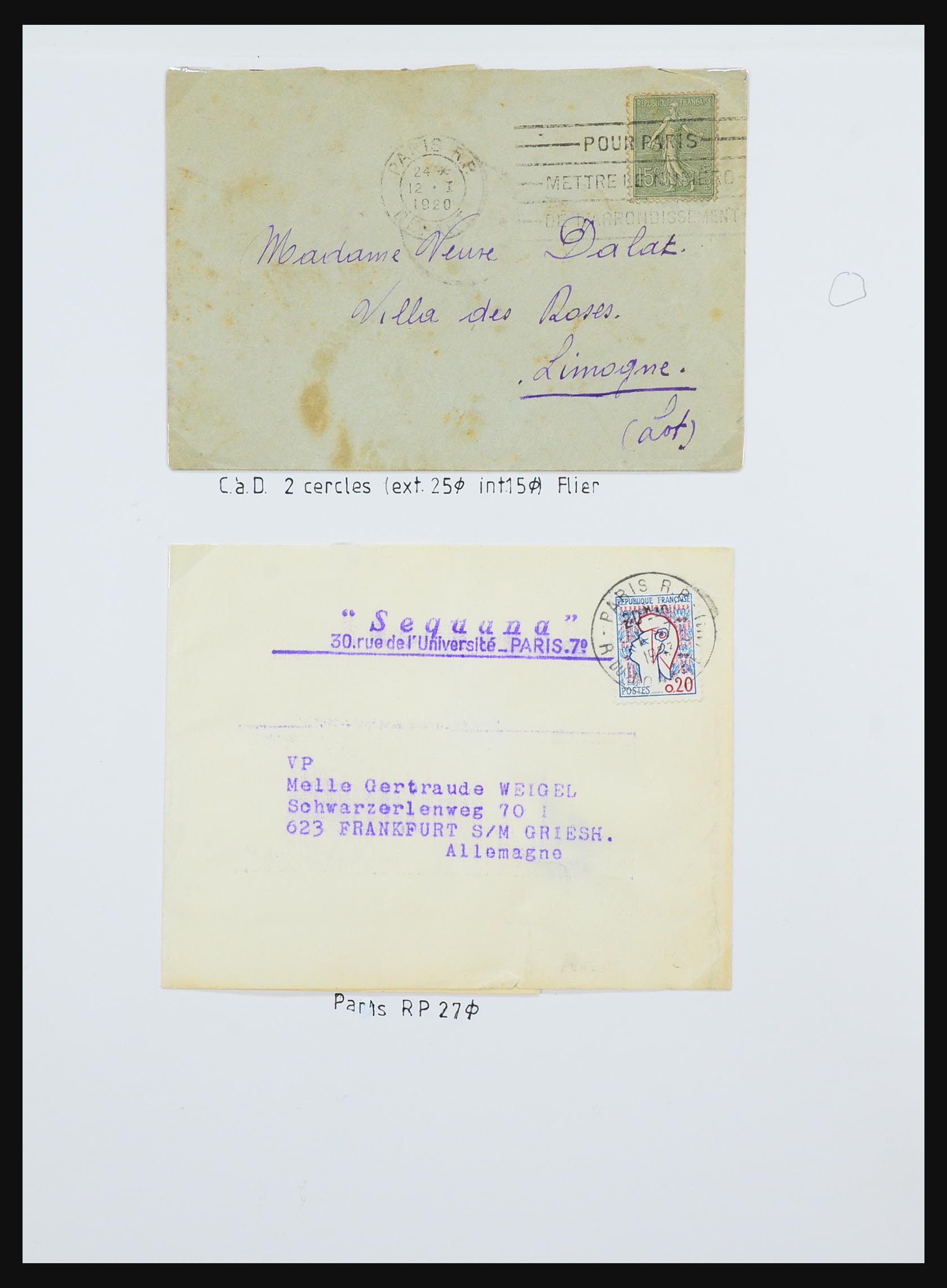 31145 032 - 31145 France, cancels Paris 1849-1990.