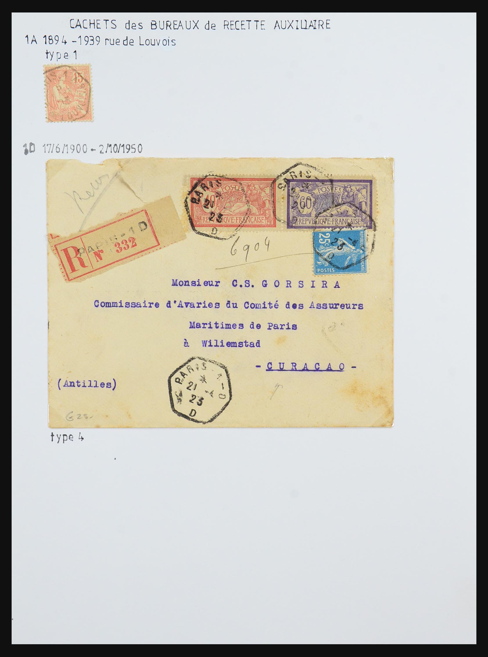 31145 066 - 31145 France, cancels Paris 1849-1990.