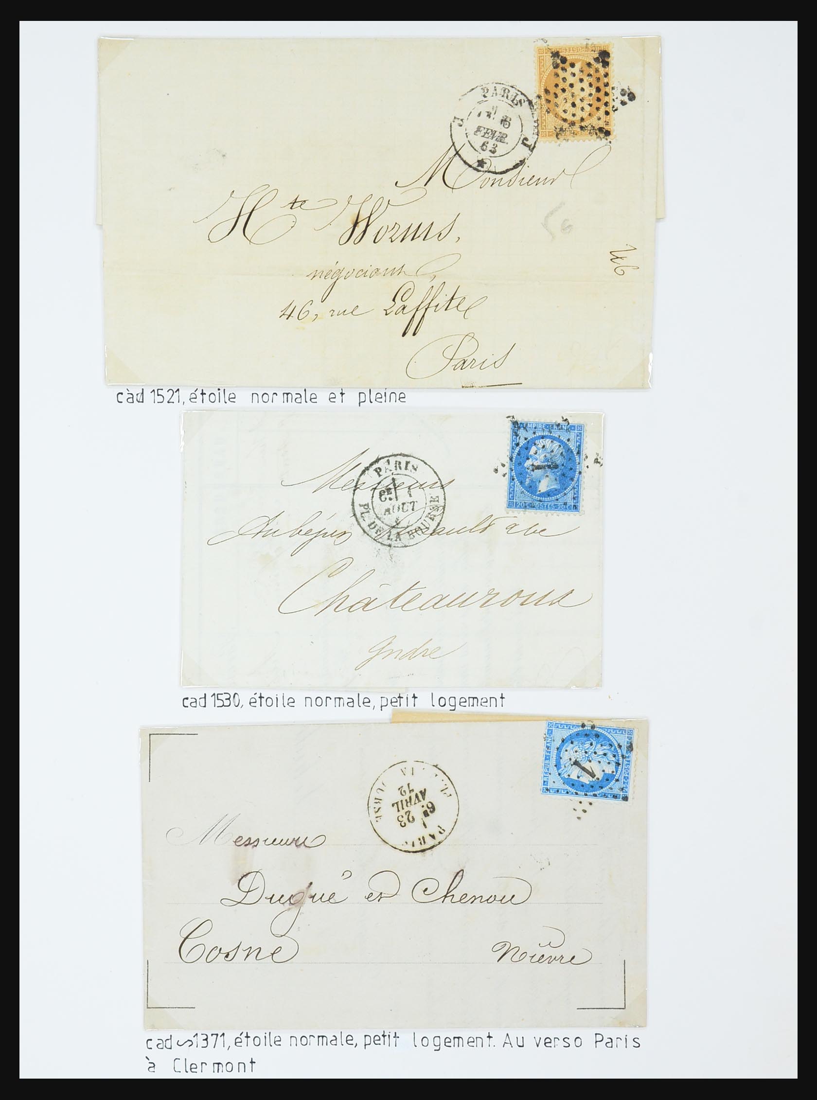 31145 068 - 31145 France, cancels Paris 1849-1990.