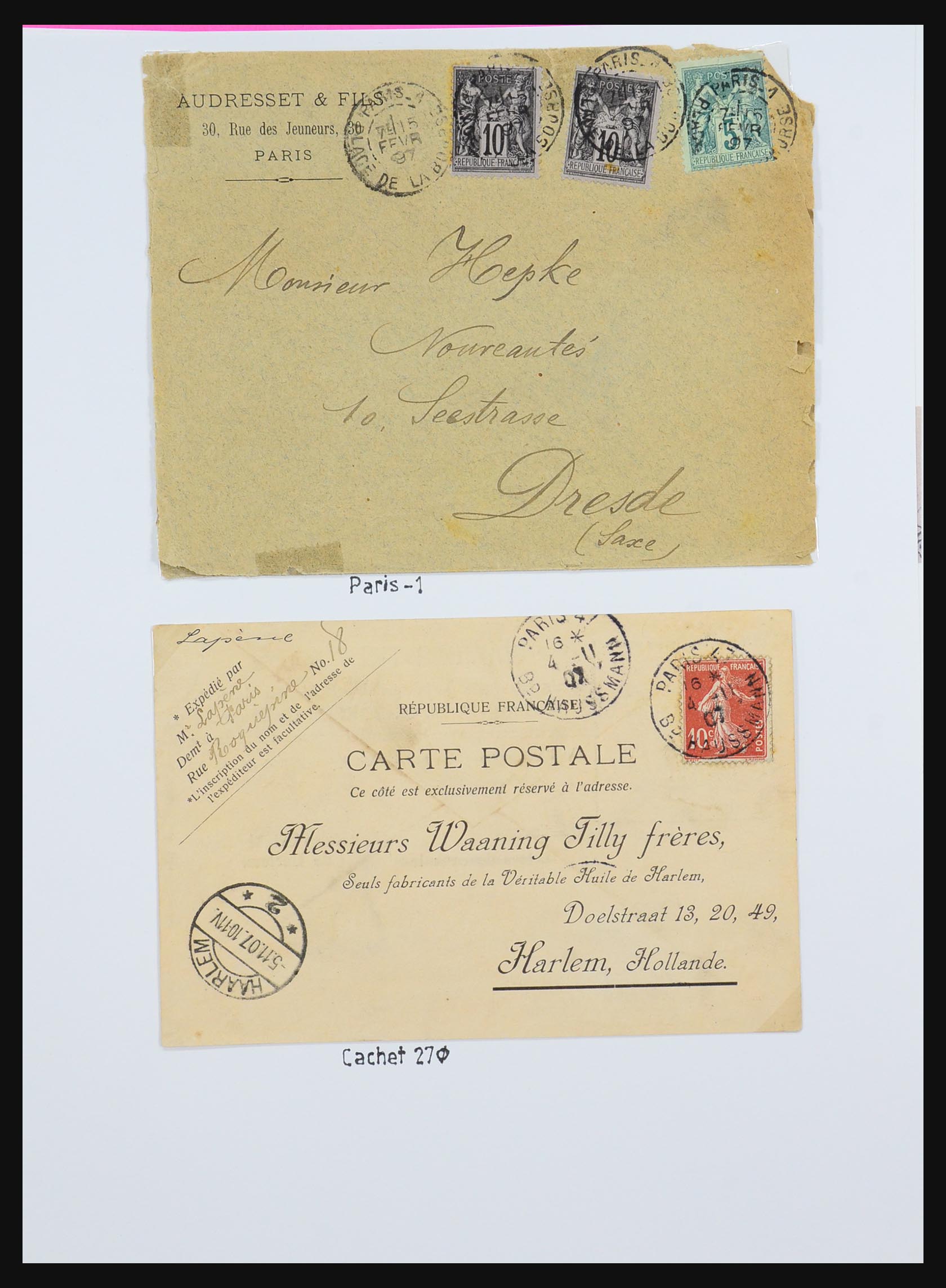 31145 074 - 31145 Frankrijk, stempels Parijs 1849-1990.