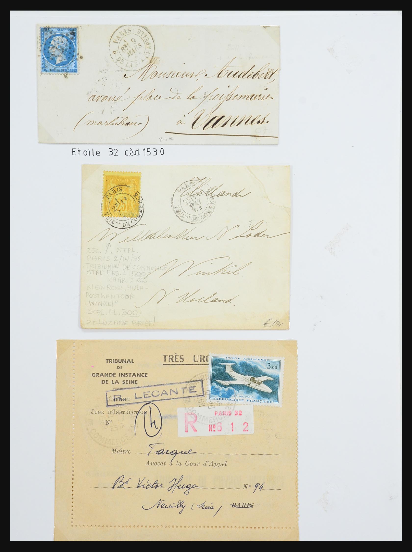 31145 098 - 31145 France, cancels Paris 1849-1990.