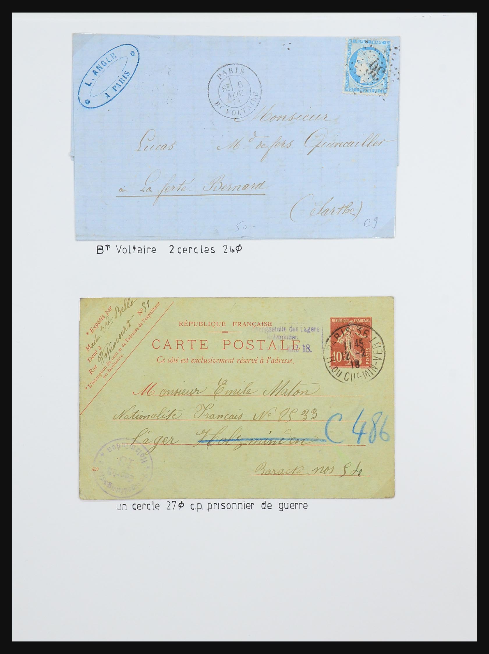 31145 100 - 31145 France, cancels Paris 1849-1990.