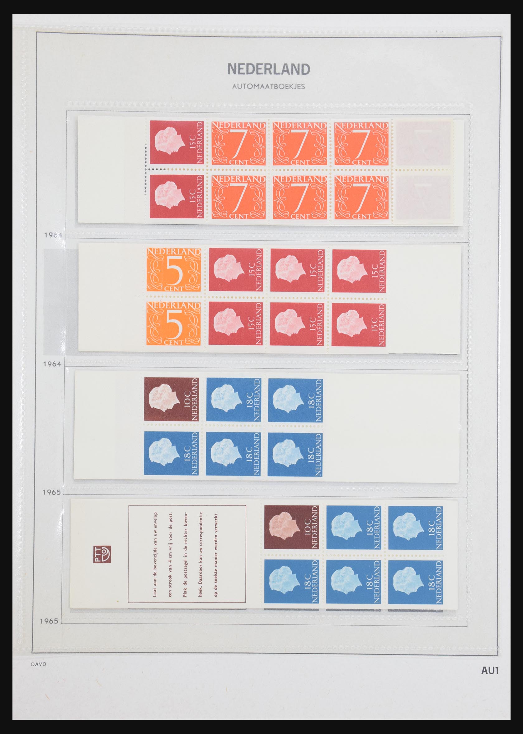 31159 001 - 31159 Netherlands stamp booklets 1964-1994.