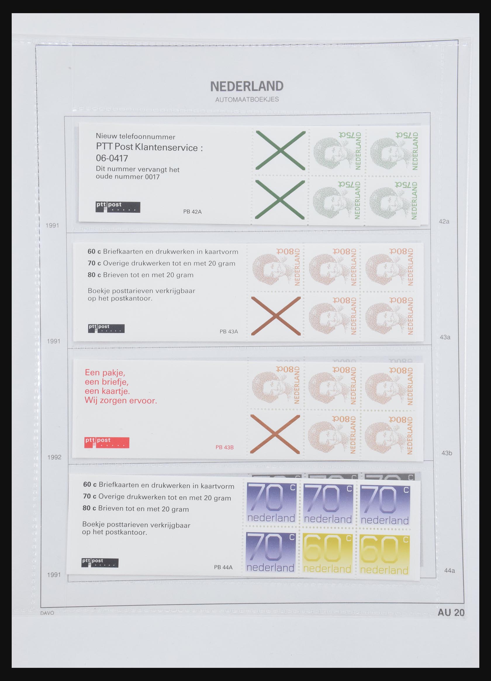 31159 020 - 31159 Netherlands stamp booklets 1964-1994.