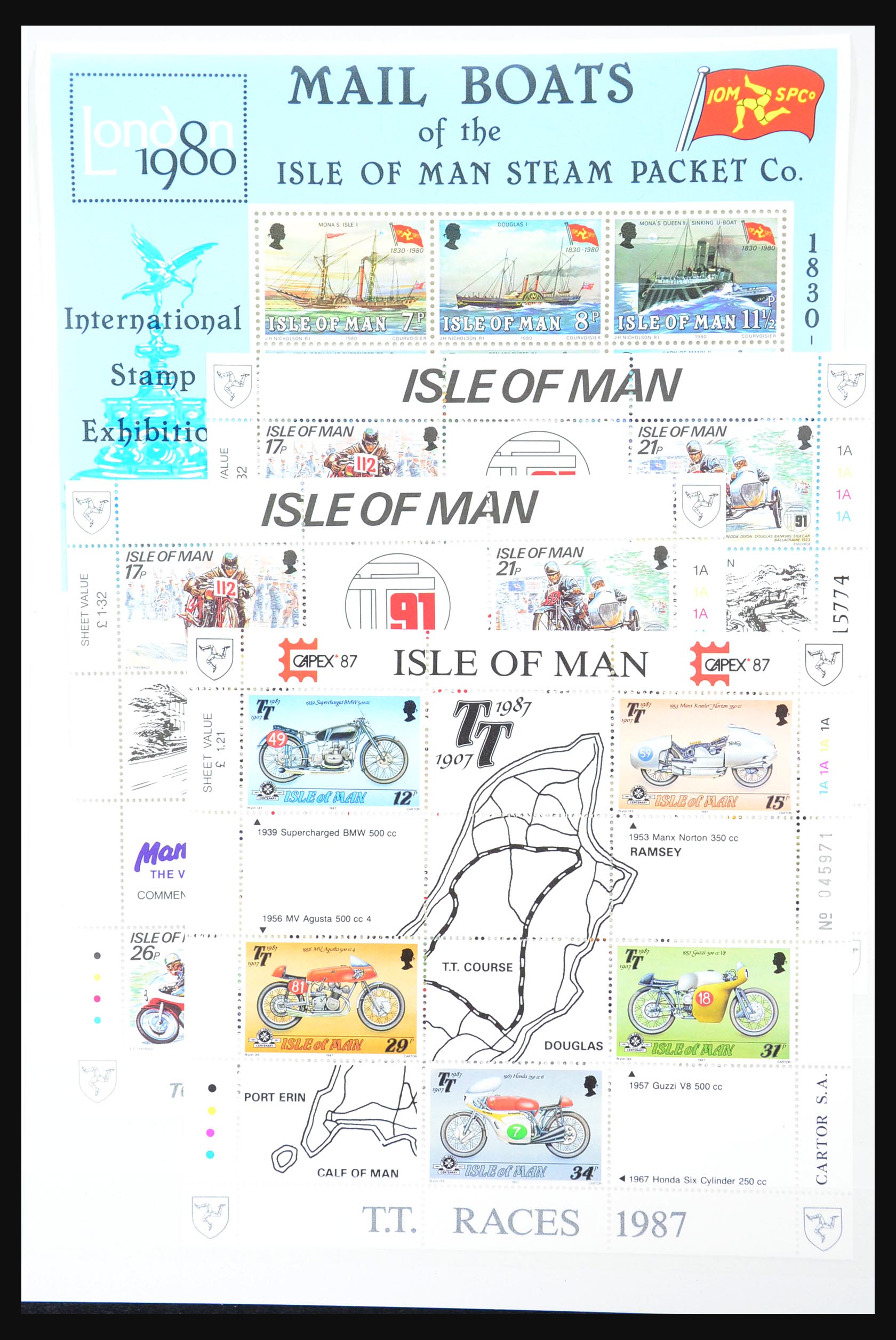31249 054 - 31249 Channel Islands souvenir sheets and sheetlets 1978-1997.