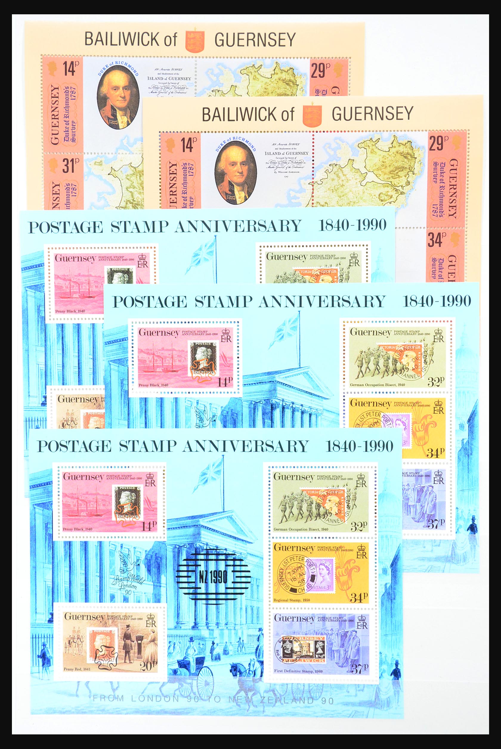 31249 060 - 31249 Channel Islands souvenir sheets and sheetlets 1978-1997.