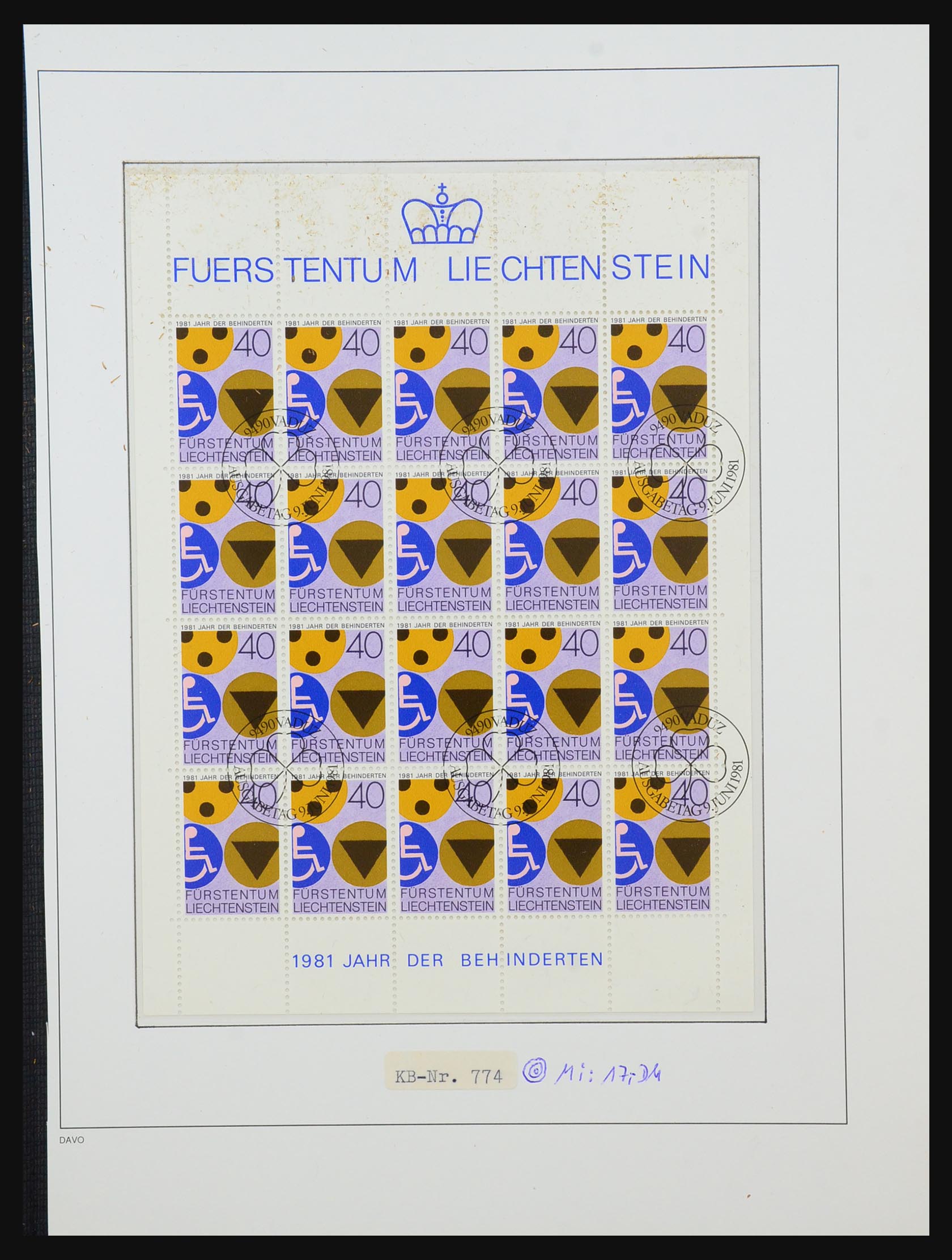 31251 075 - 31251 Liechtenstein 1912-2018!