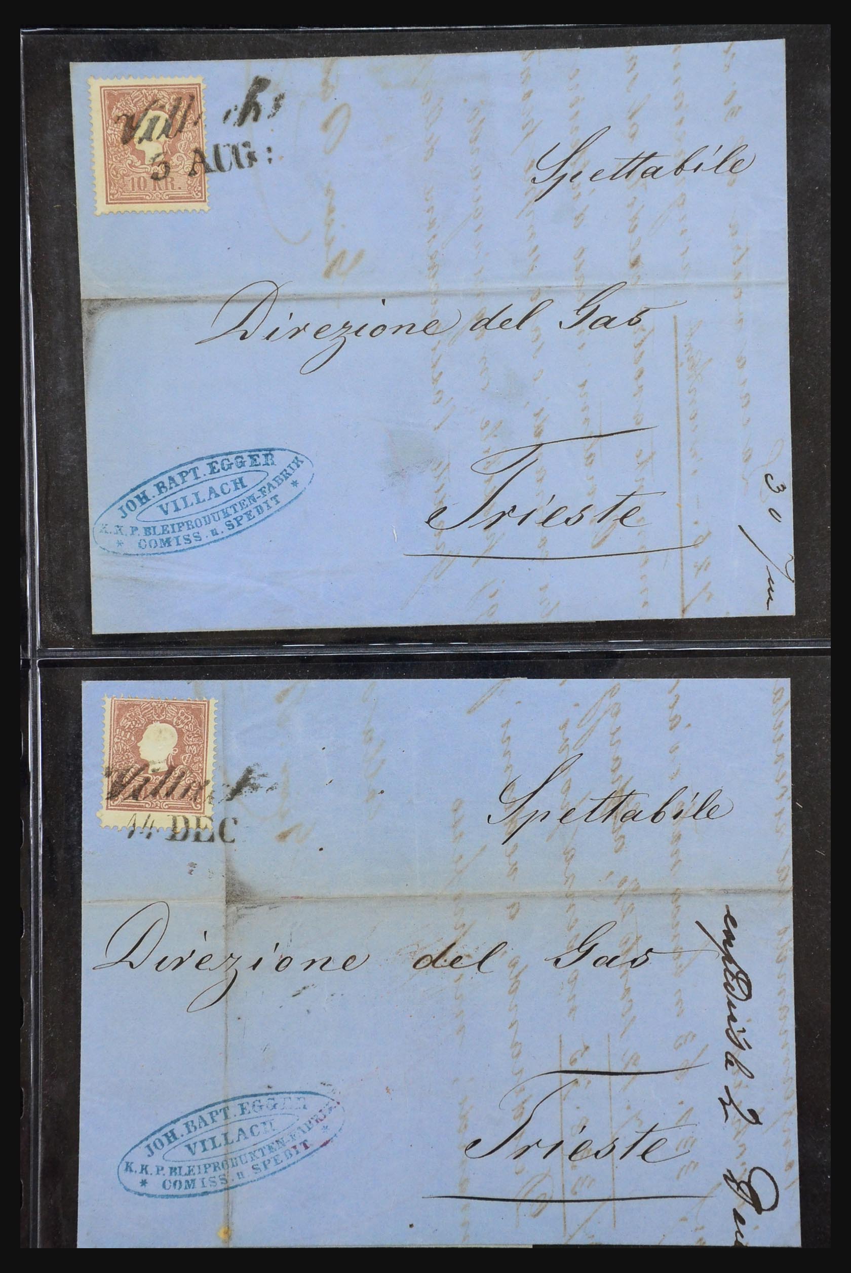 31262 021 - 31262 Oostenrijk en Duitsland brieven 1850-1874.