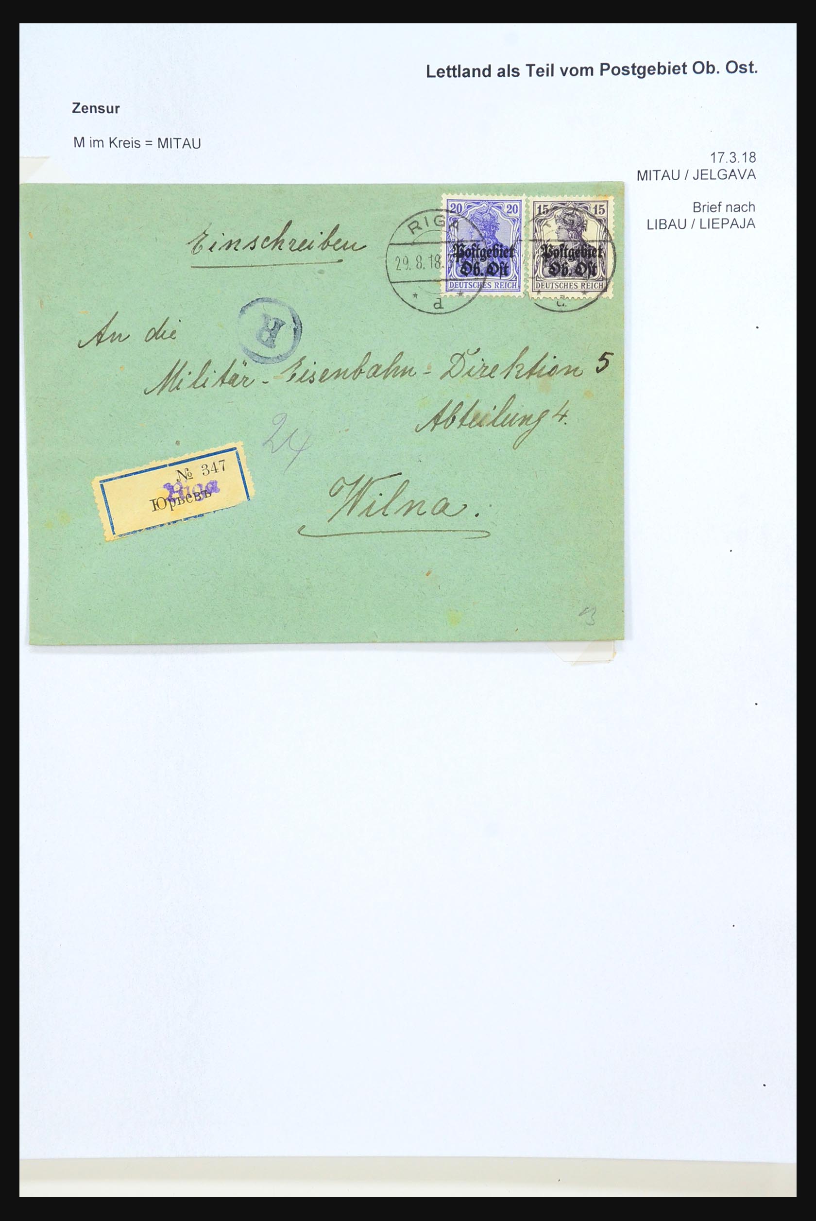 31305 061 - 31305 Latvia as part of Russia 1817-1918.