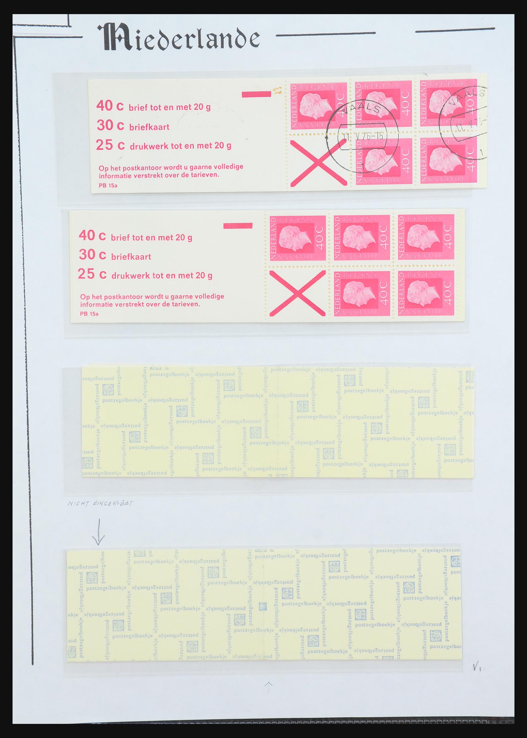 31311 056 - 31311 Netherlands stamp booklets 1964-1994.