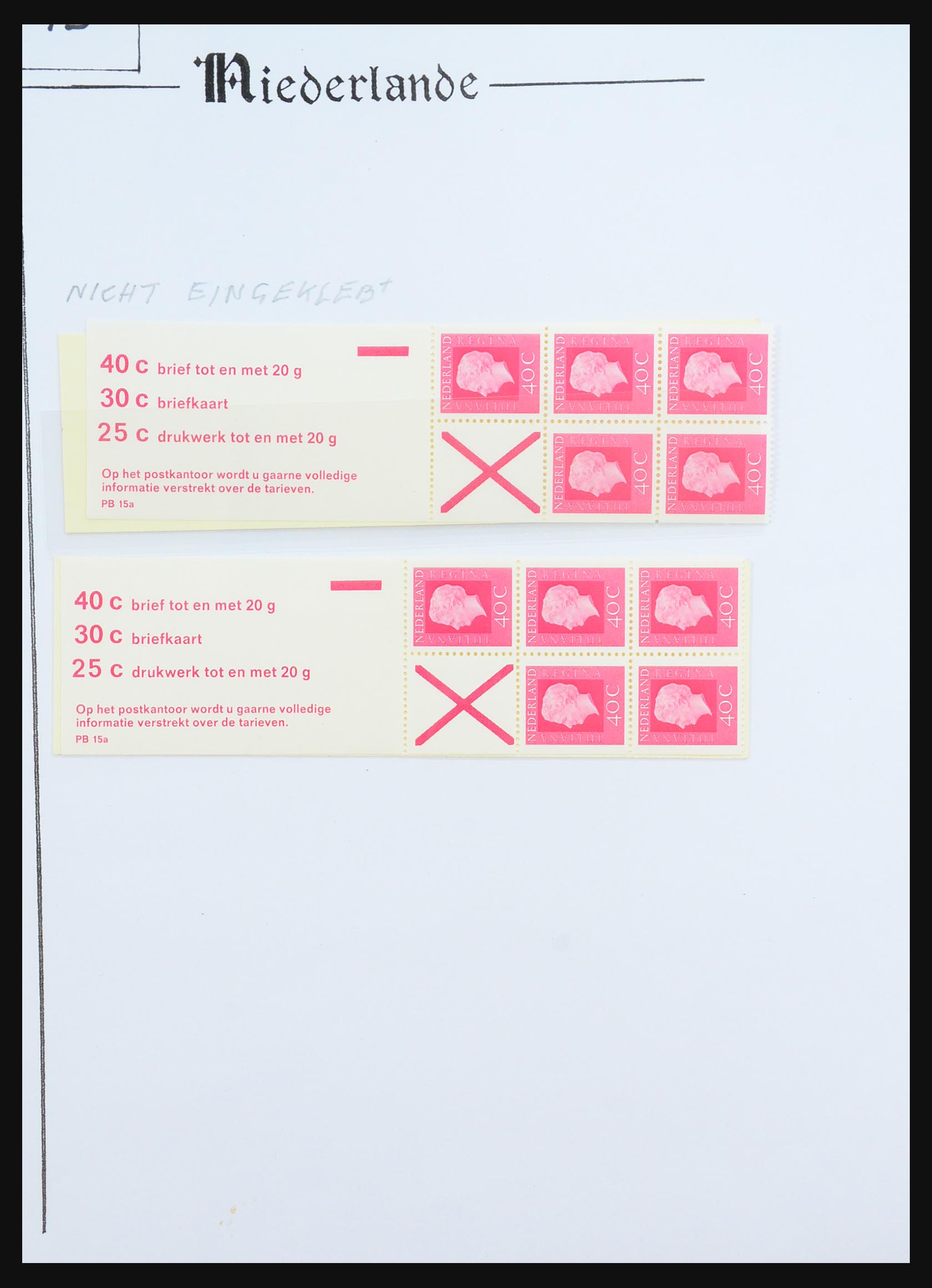 31311 057 - 31311 Netherlands stamp booklets 1964-1994.