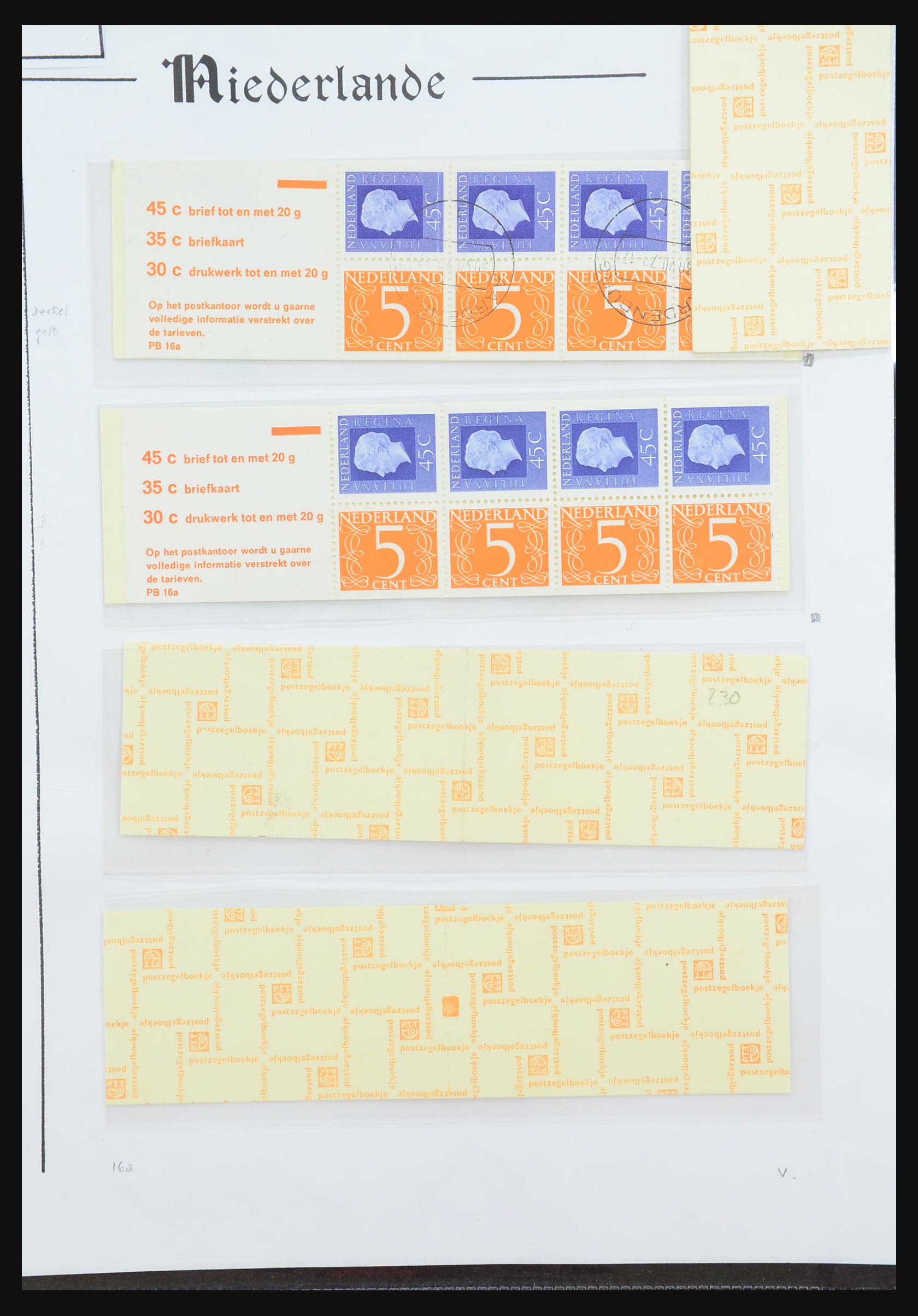 31311 058 - 31311 Netherlands stamp booklets 1964-1994.