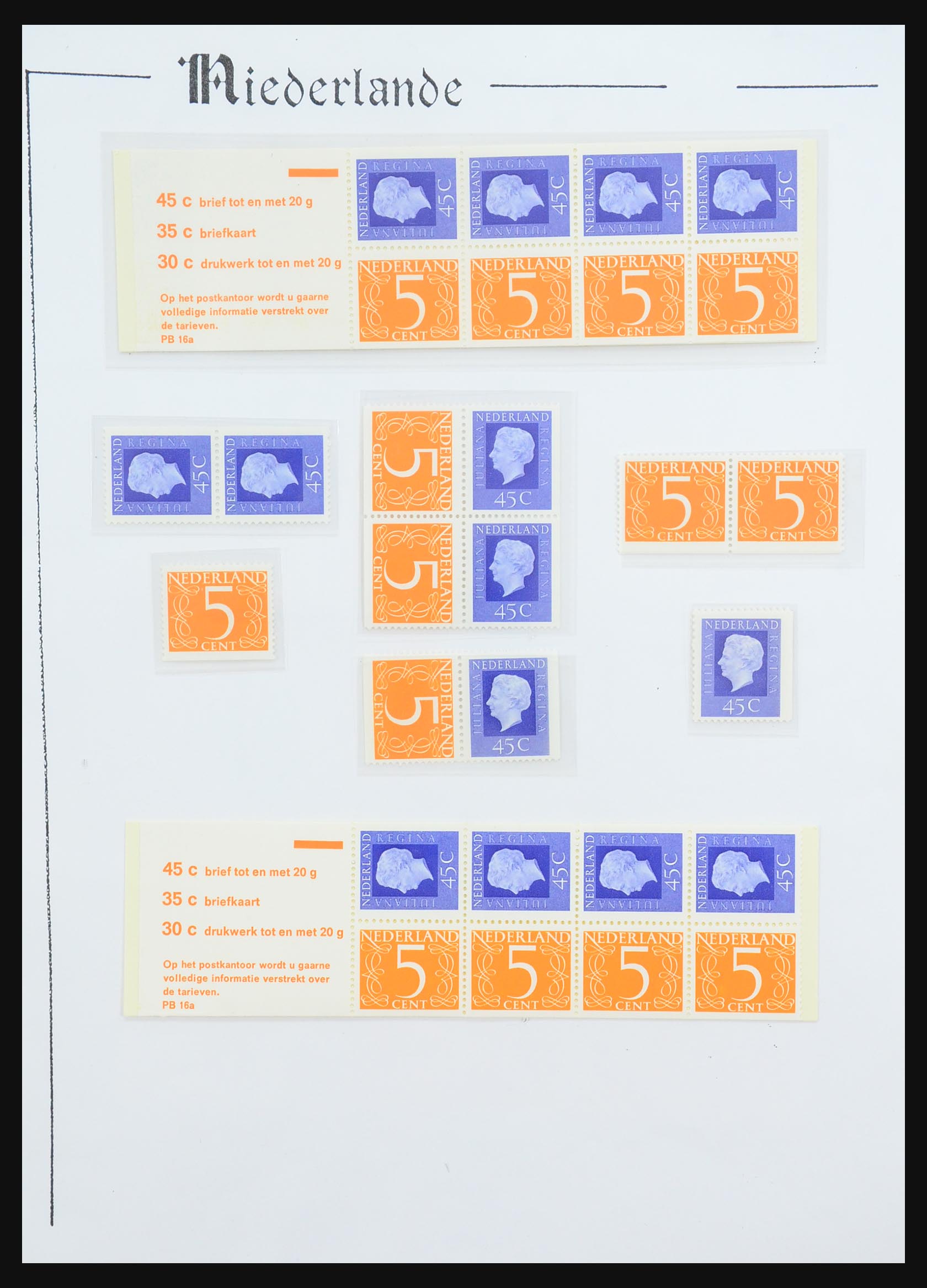 31311 059 - 31311 Netherlands stamp booklets 1964-1994.