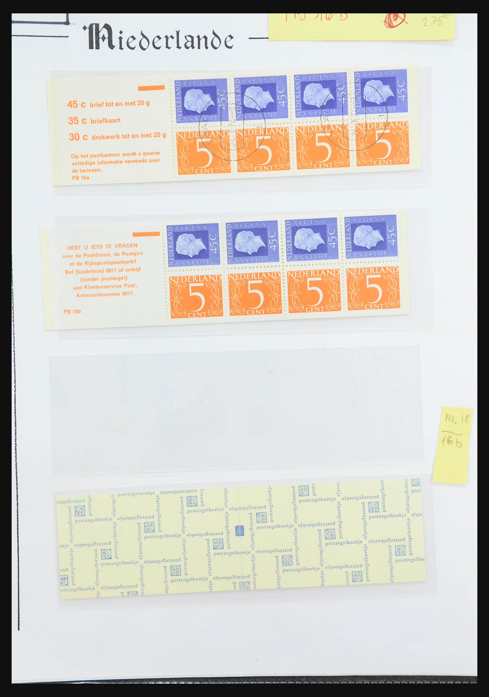 31311 060 - 31311 Netherlands stamp booklets 1964-1994.