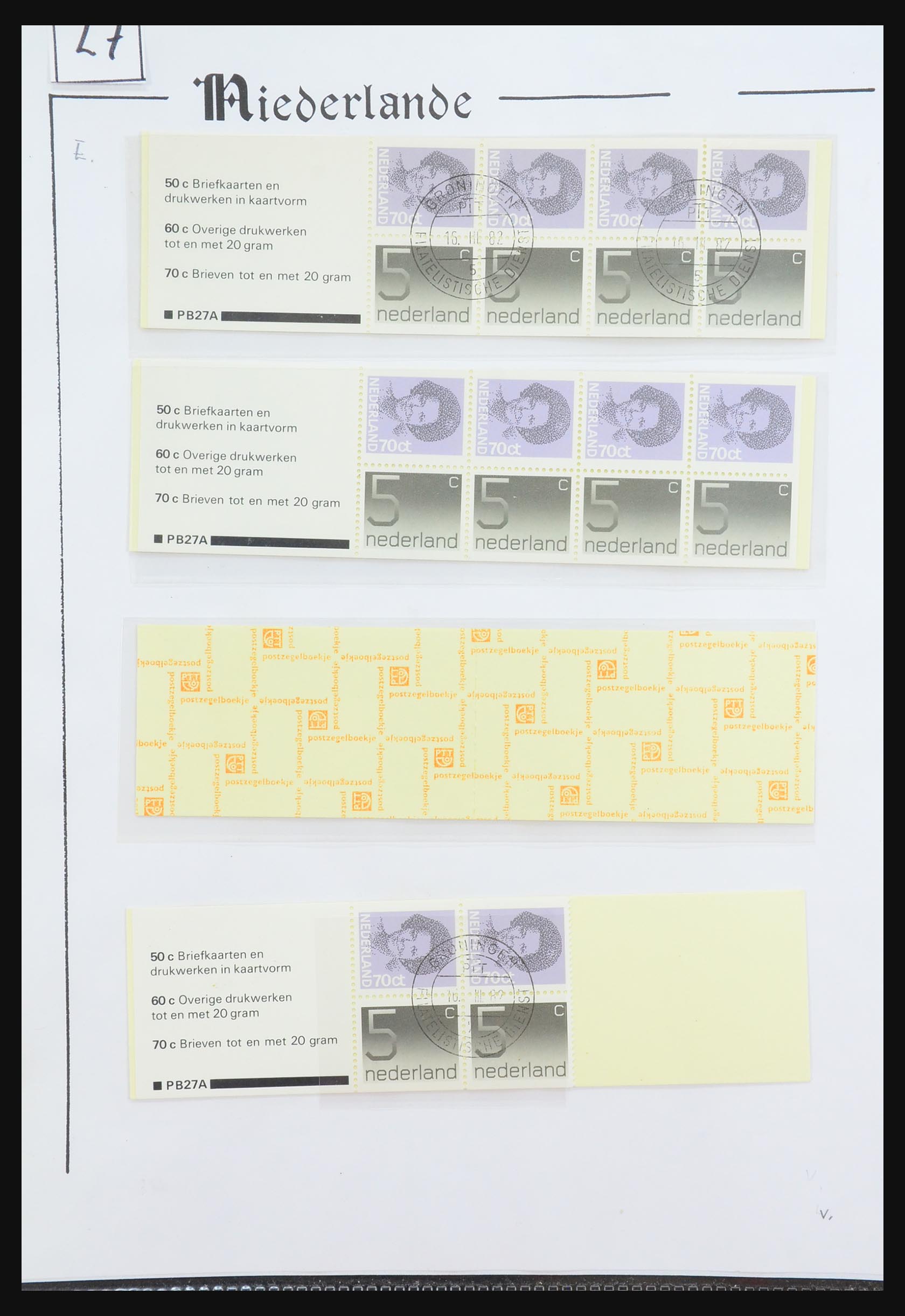 31311 080 - 31311 Netherlands stamp booklets 1964-1994.