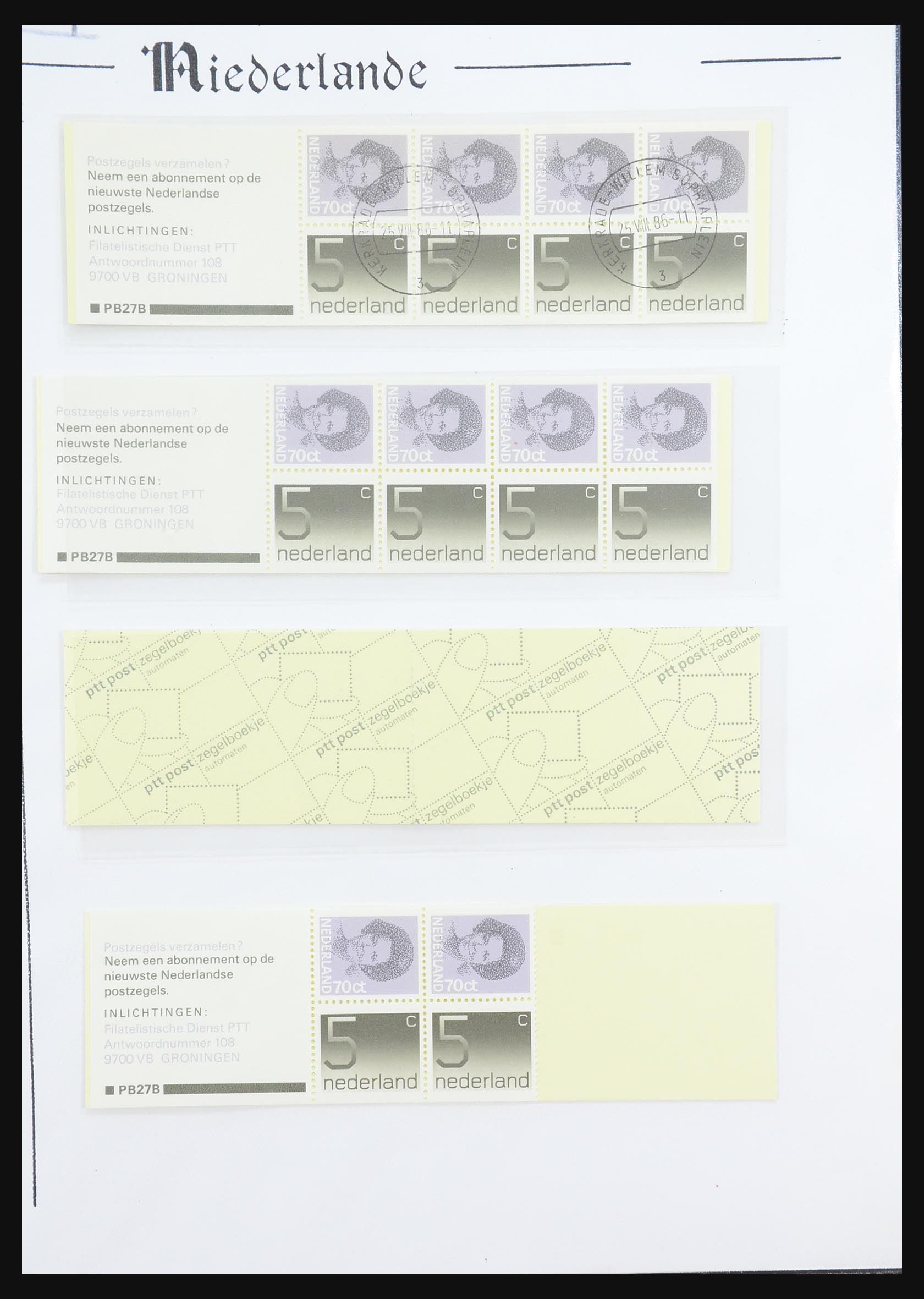 31311 081 - 31311 Netherlands stamp booklets 1964-1994.