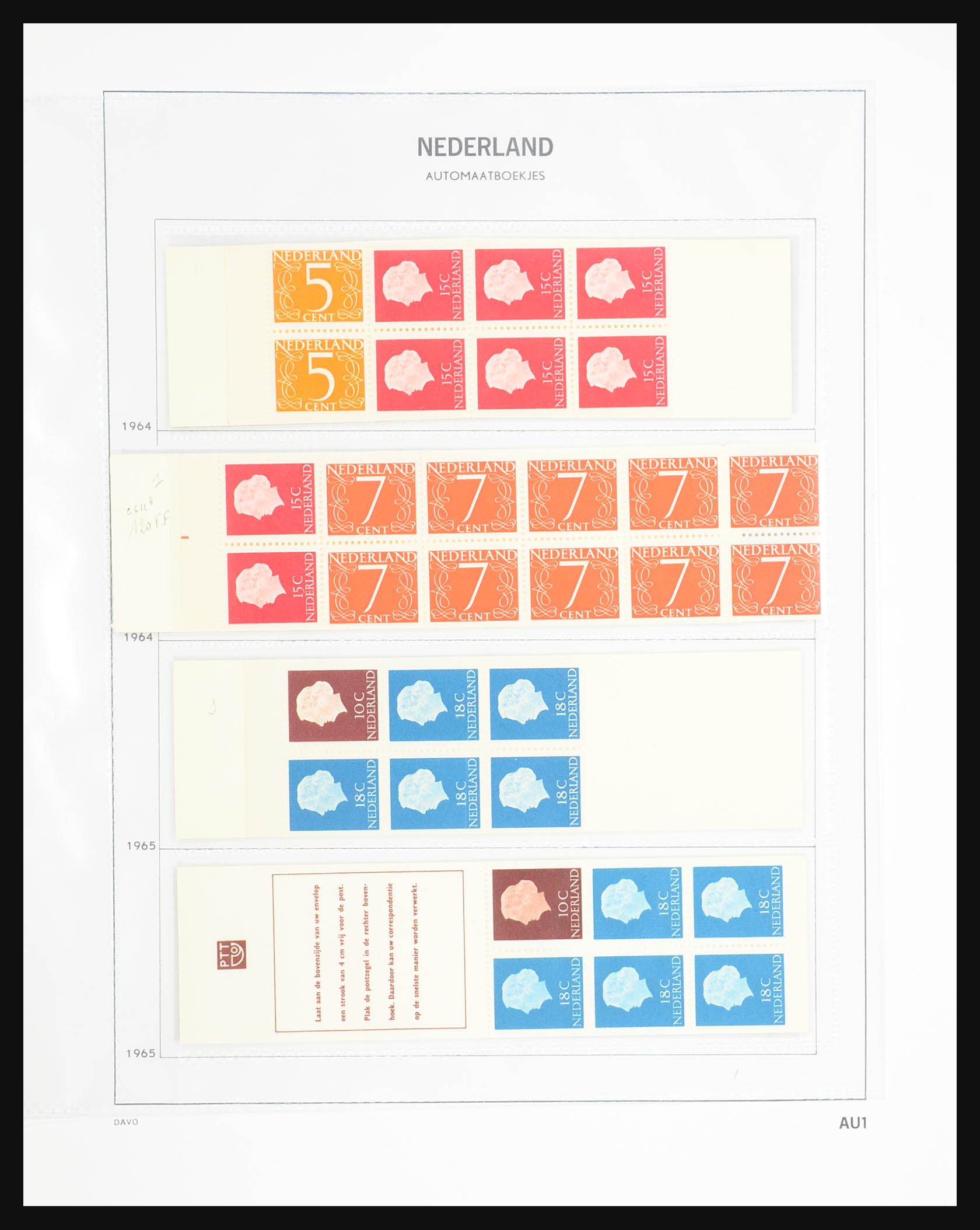 31317 003 - 31317 Netherlands stamp booklets 1964-2000.