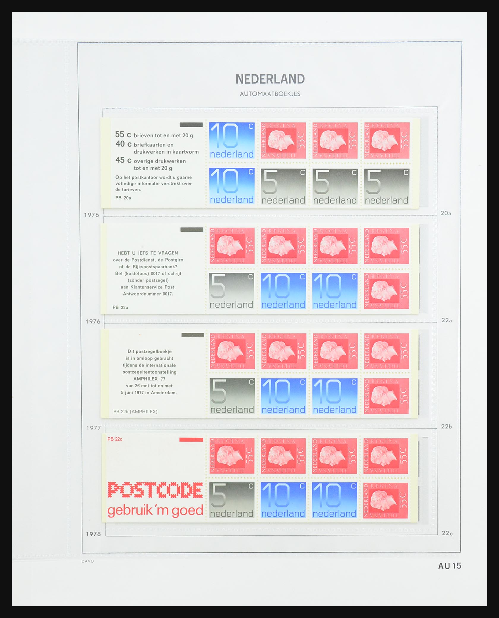 31317 017 - 31317 Netherlands stamp booklets 1964-2000.