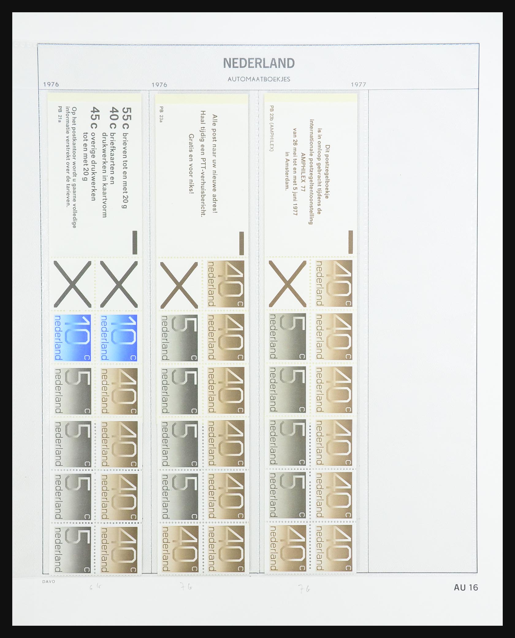 31317 018 - 31317 Netherlands stamp booklets 1964-2000.