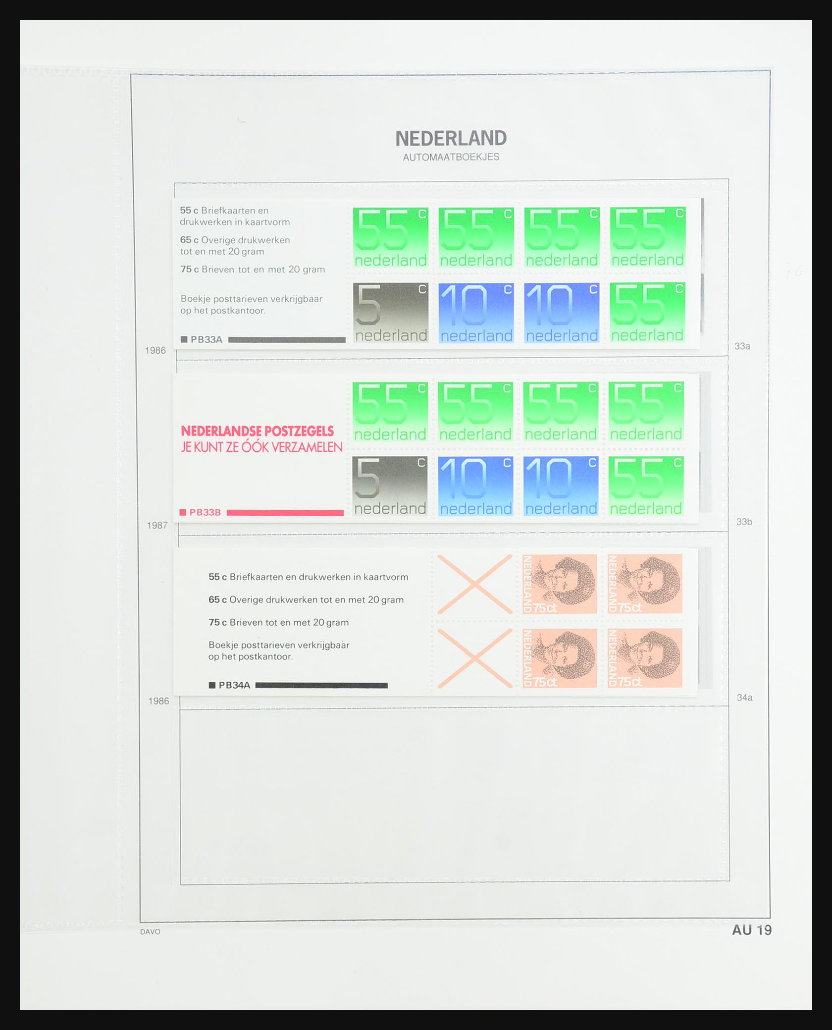 31317 021 - 31317 Netherlands stamp booklets 1964-2000.
