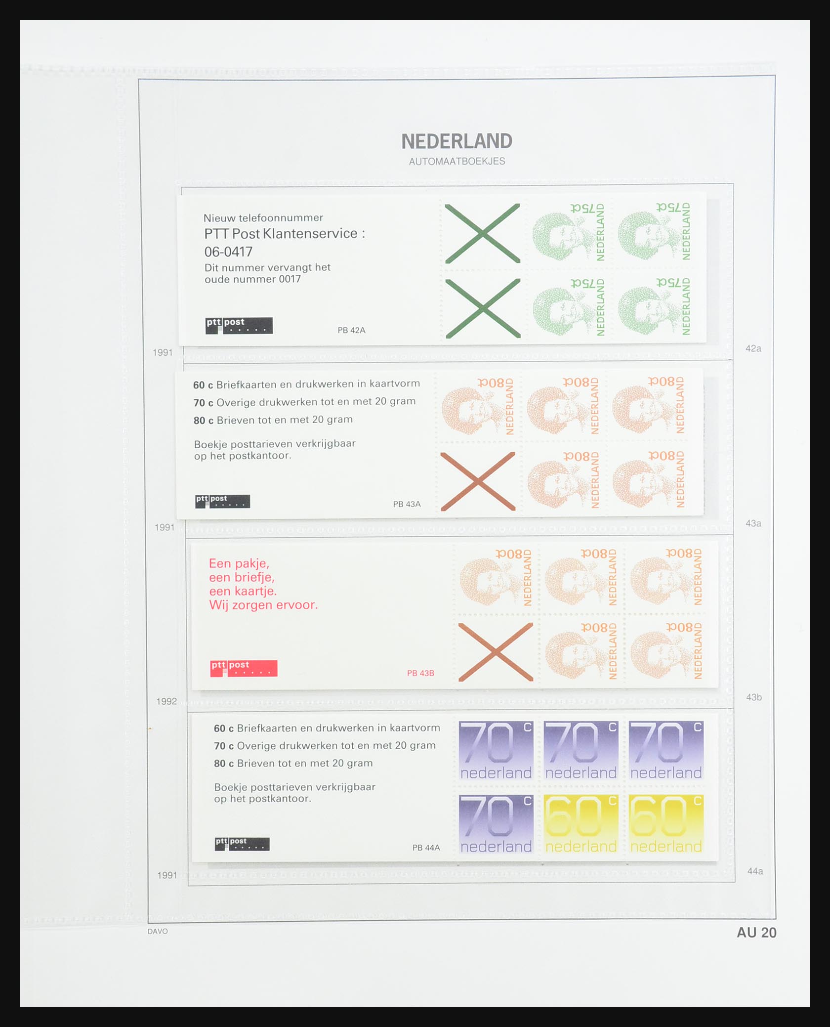 31317 022 - 31317 Netherlands stamp booklets 1964-2000.