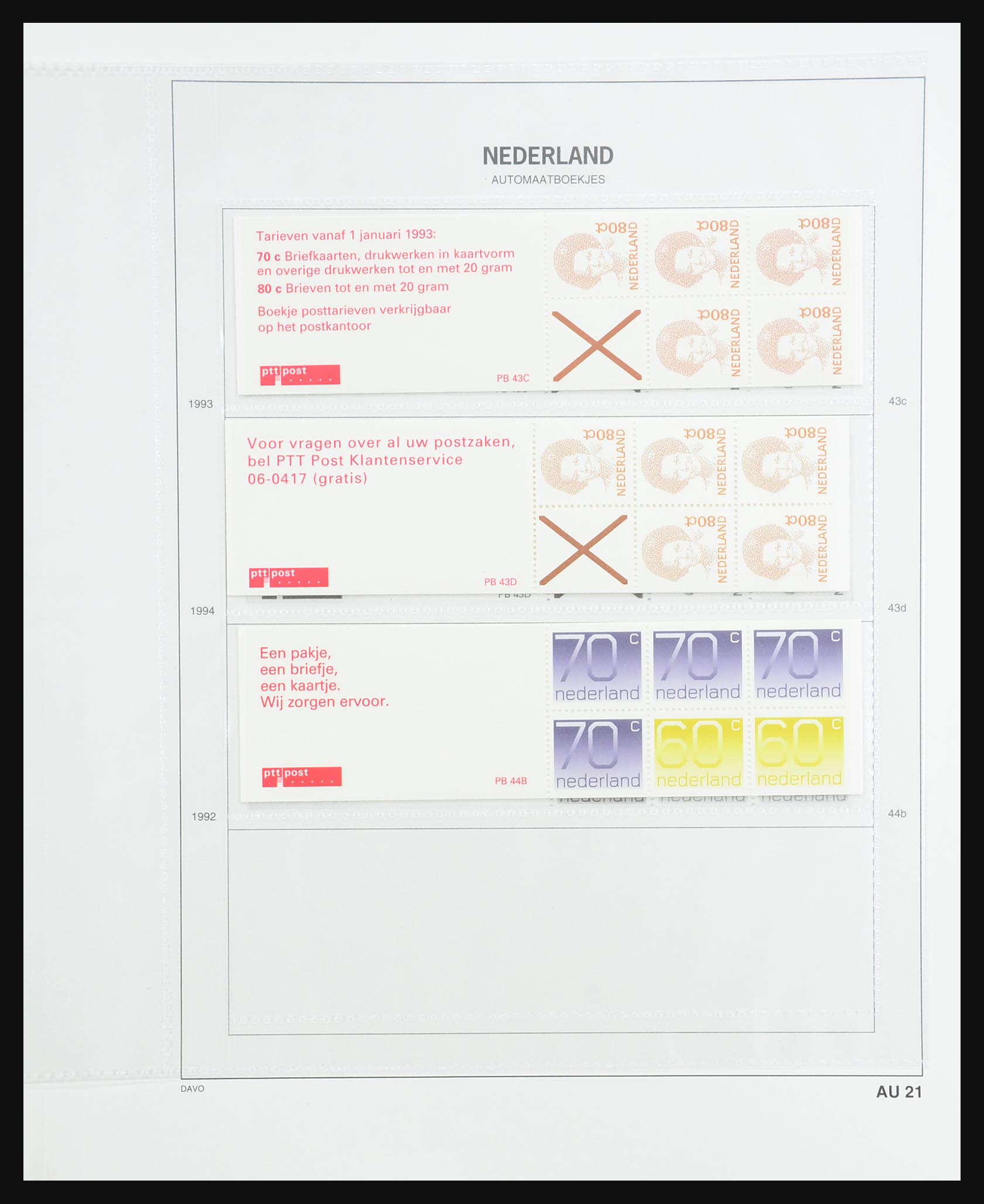 31317 023 - 31317 Netherlands stamp booklets 1964-2000.