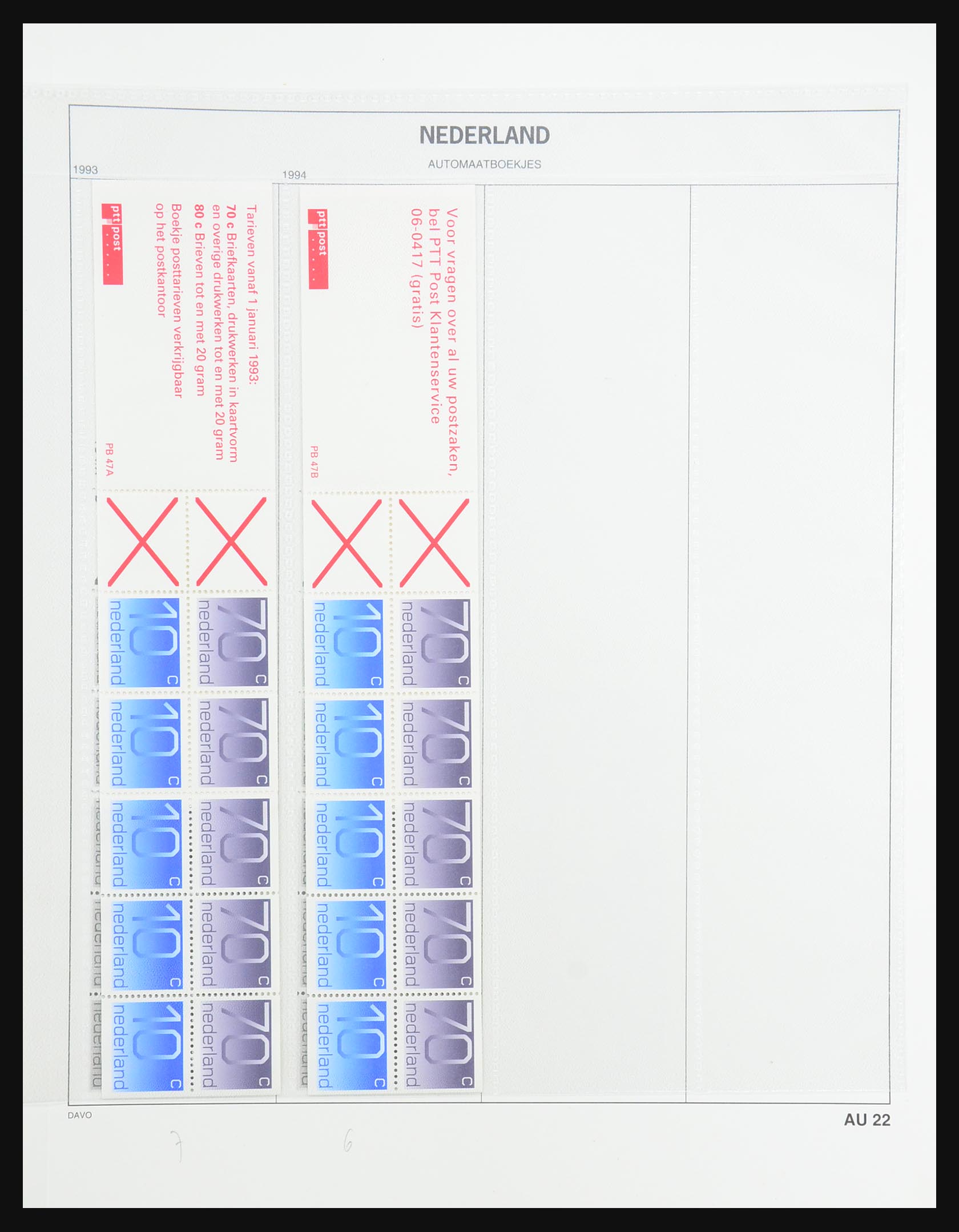 31317 024 - 31317 Netherlands stamp booklets 1964-2000.