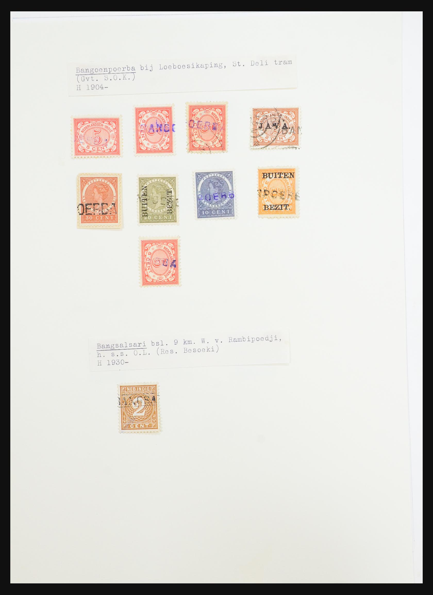 31340 012 - 31340 Dutch east Indies namecancels.