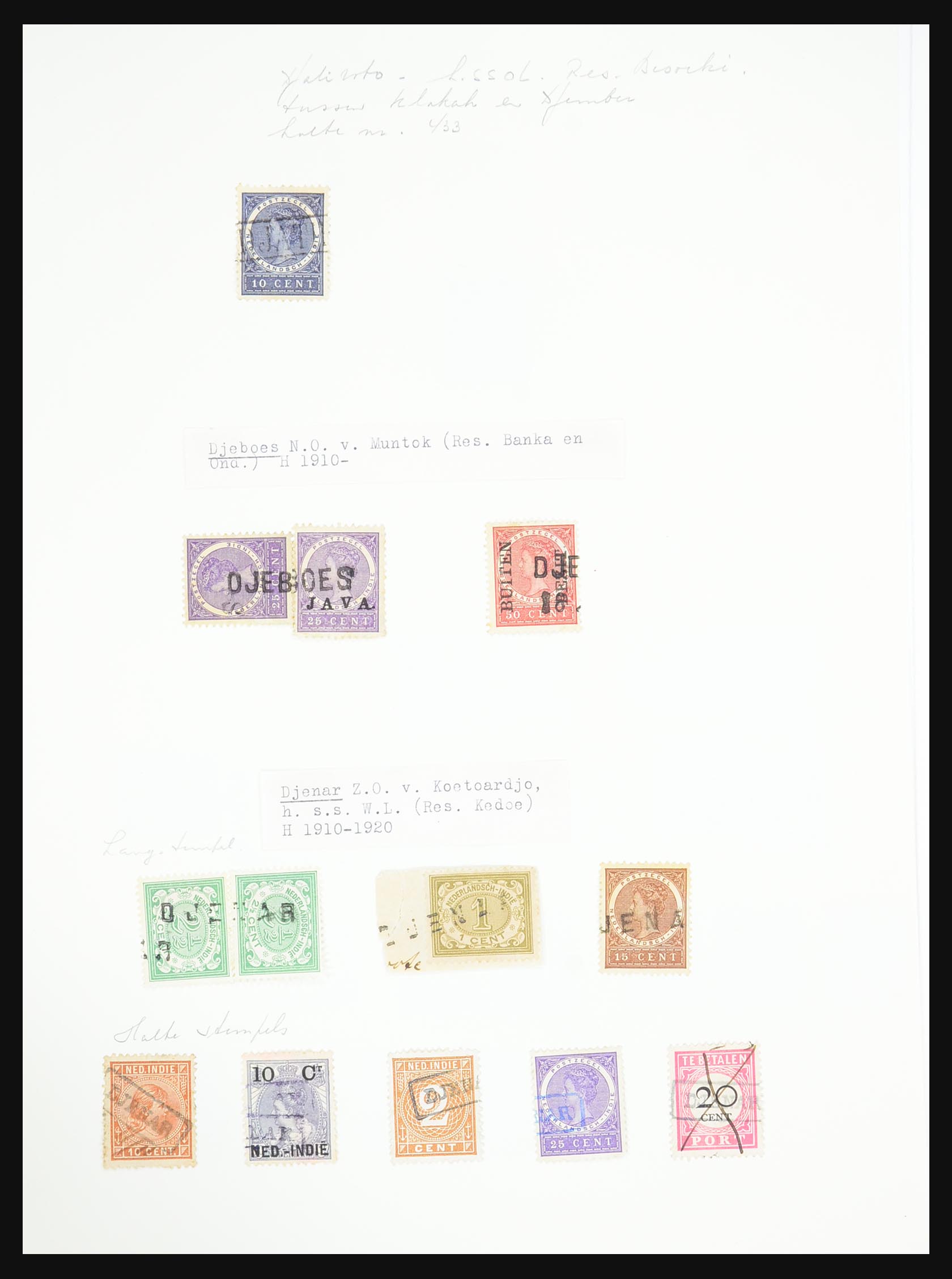 31340 029 - 31340 Dutch east Indies namecancels.