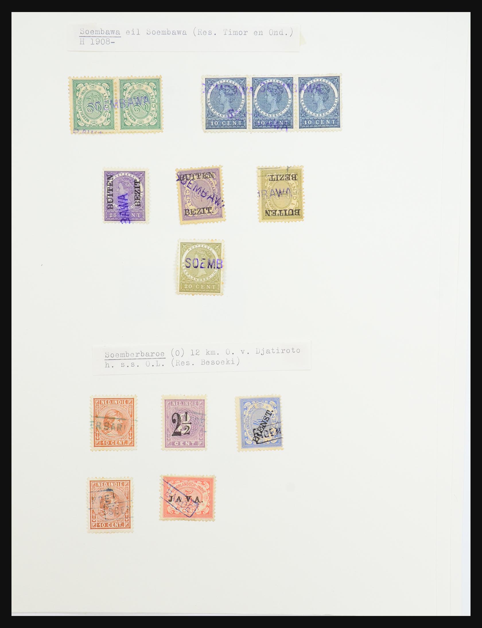 31340 133 - 31340 Dutch east Indies namecancels.