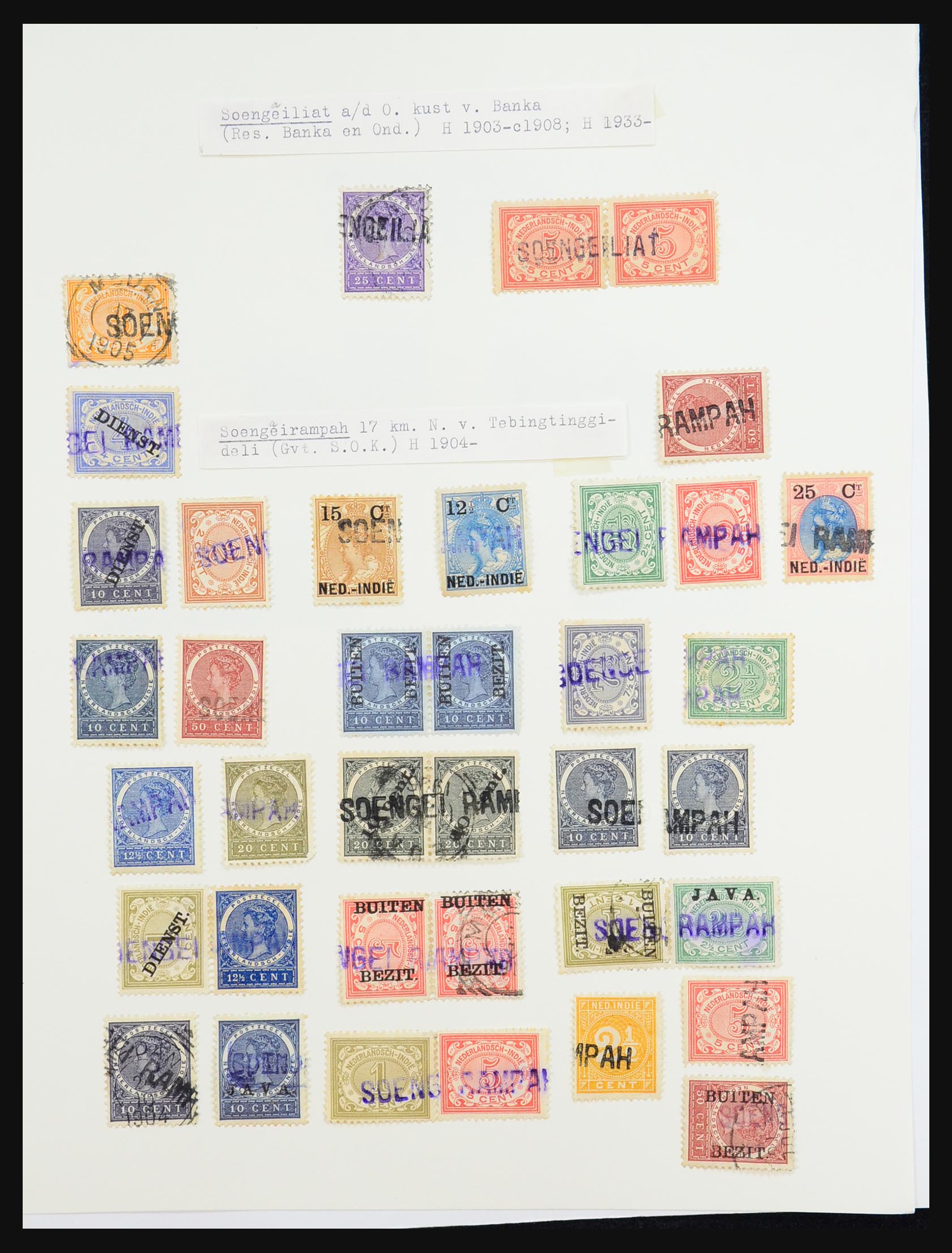 31340 135 - 31340 Dutch east Indies namecancels.