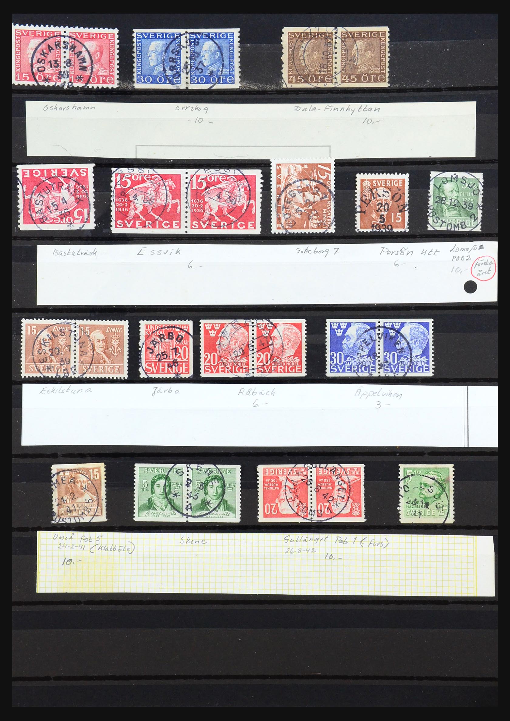 31346 051 - 31346 Sweden cancellations 1872-1935.