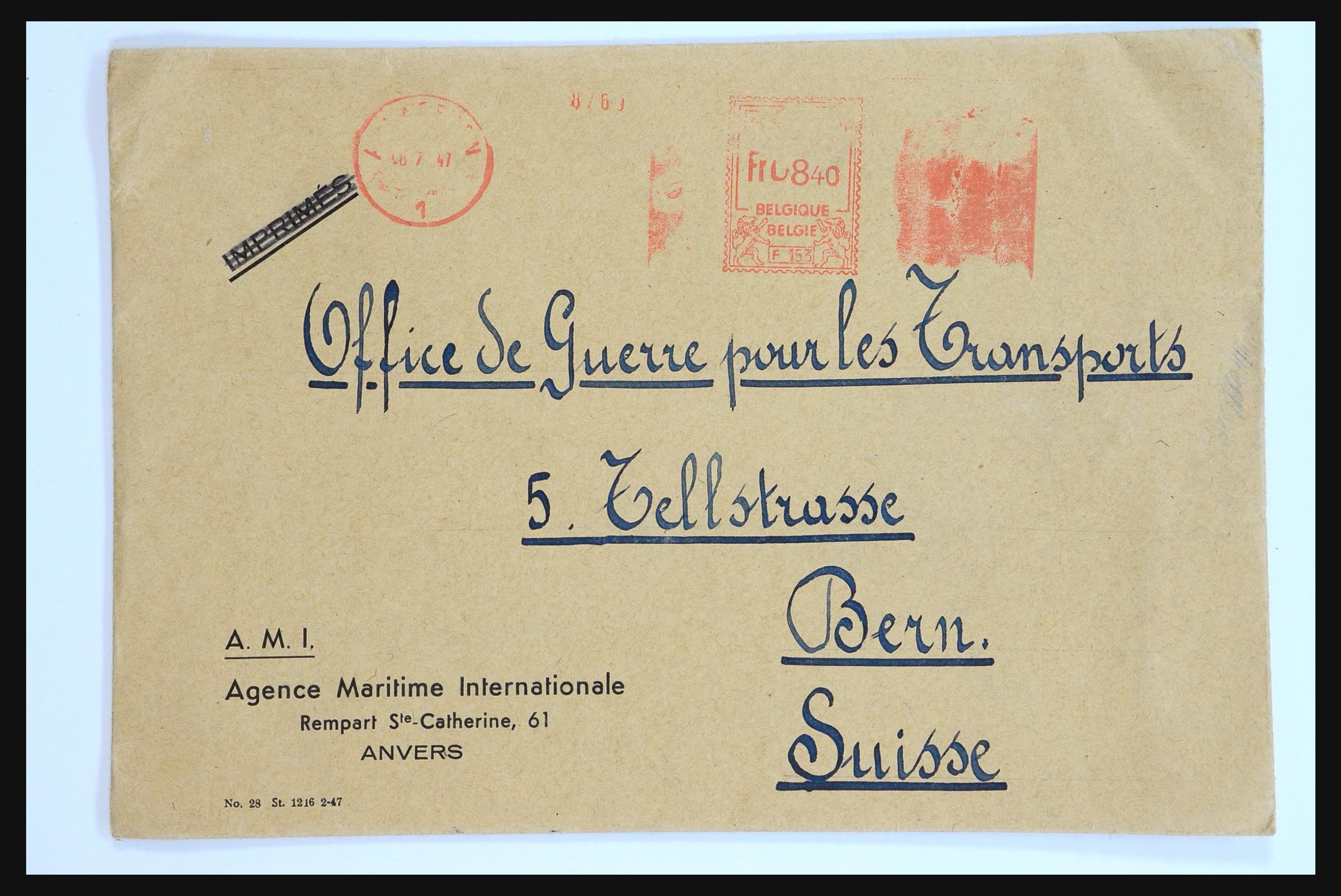 31356 054 - 31356 Belgium and Colonies covers 1850-1960.