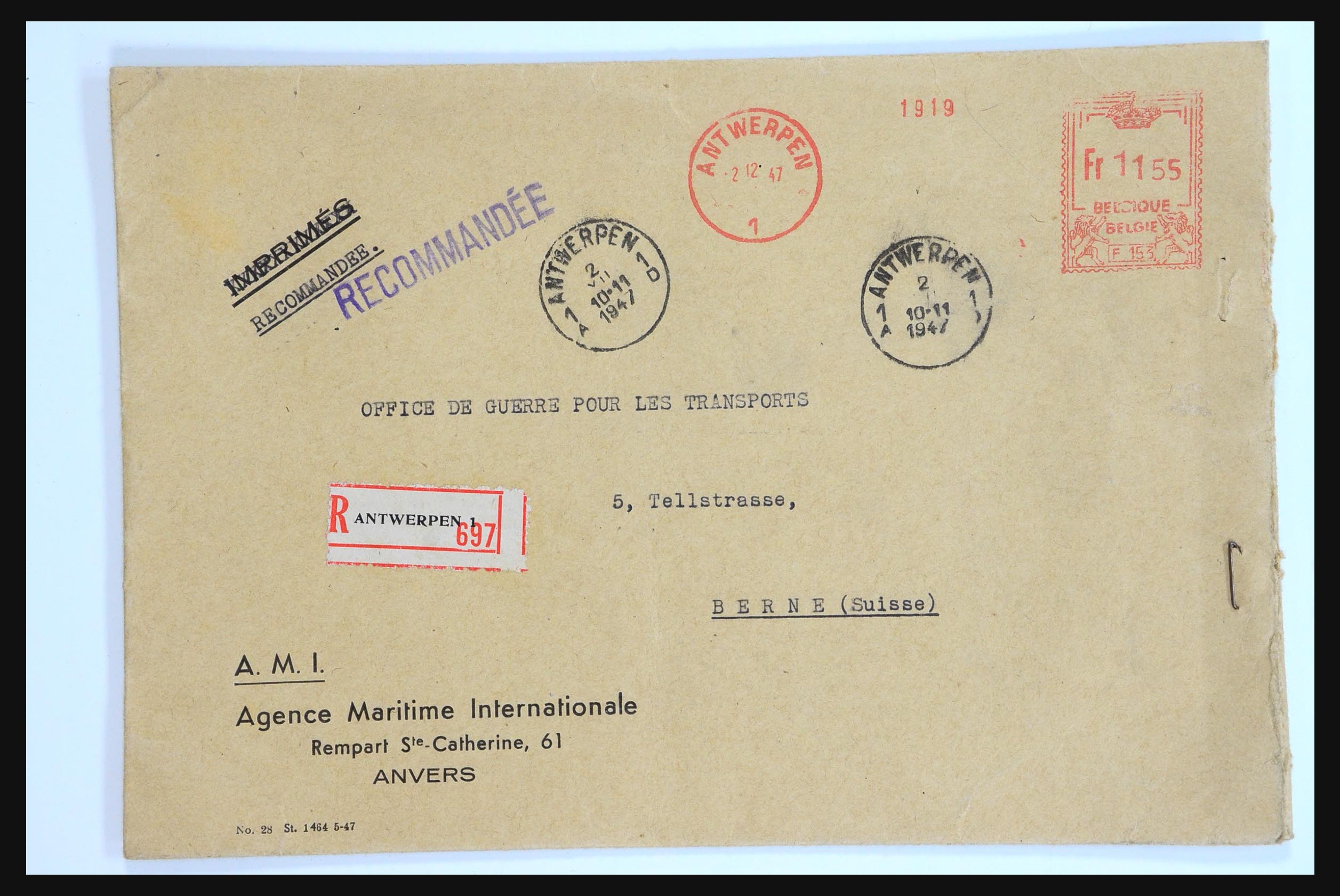 31356 055 - 31356 Belgium and Colonies covers 1850-1960.