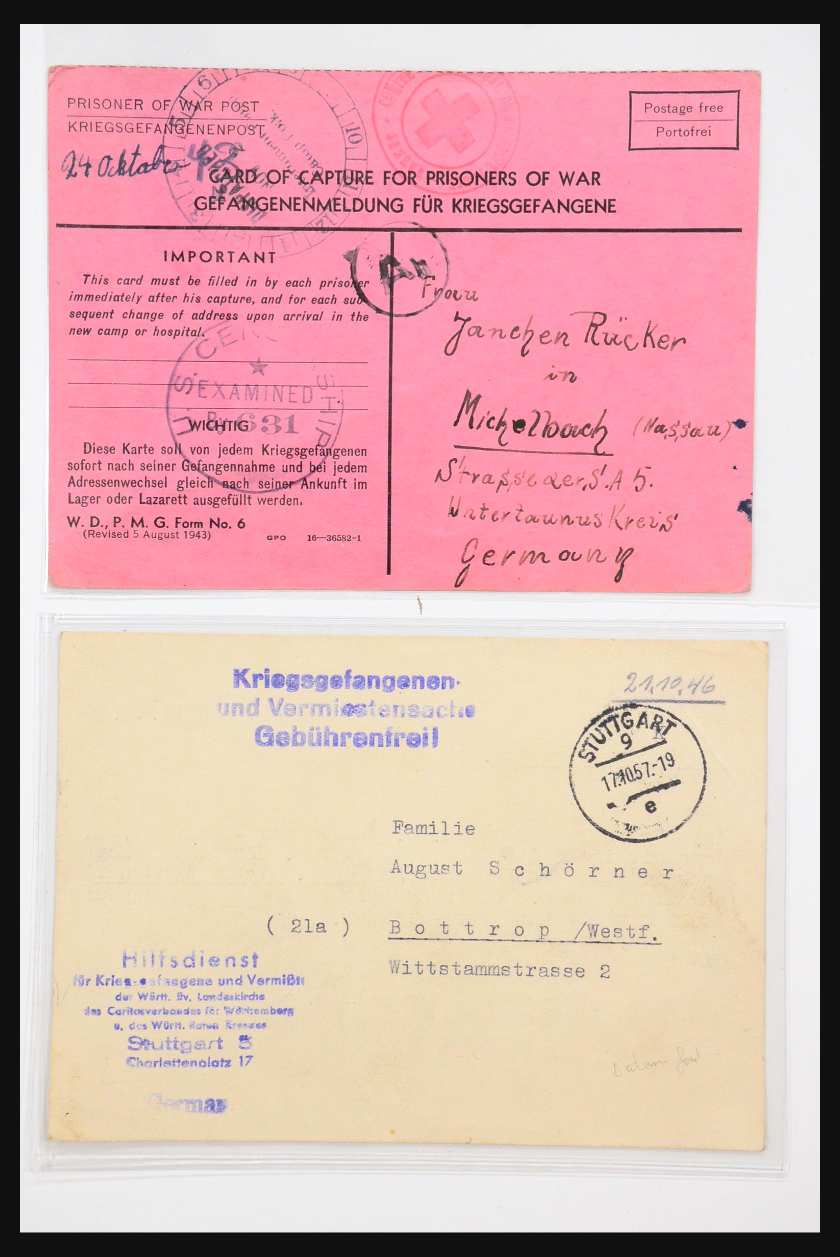 31357 003 - 31357 Wereld POW brieven 1942-1948.