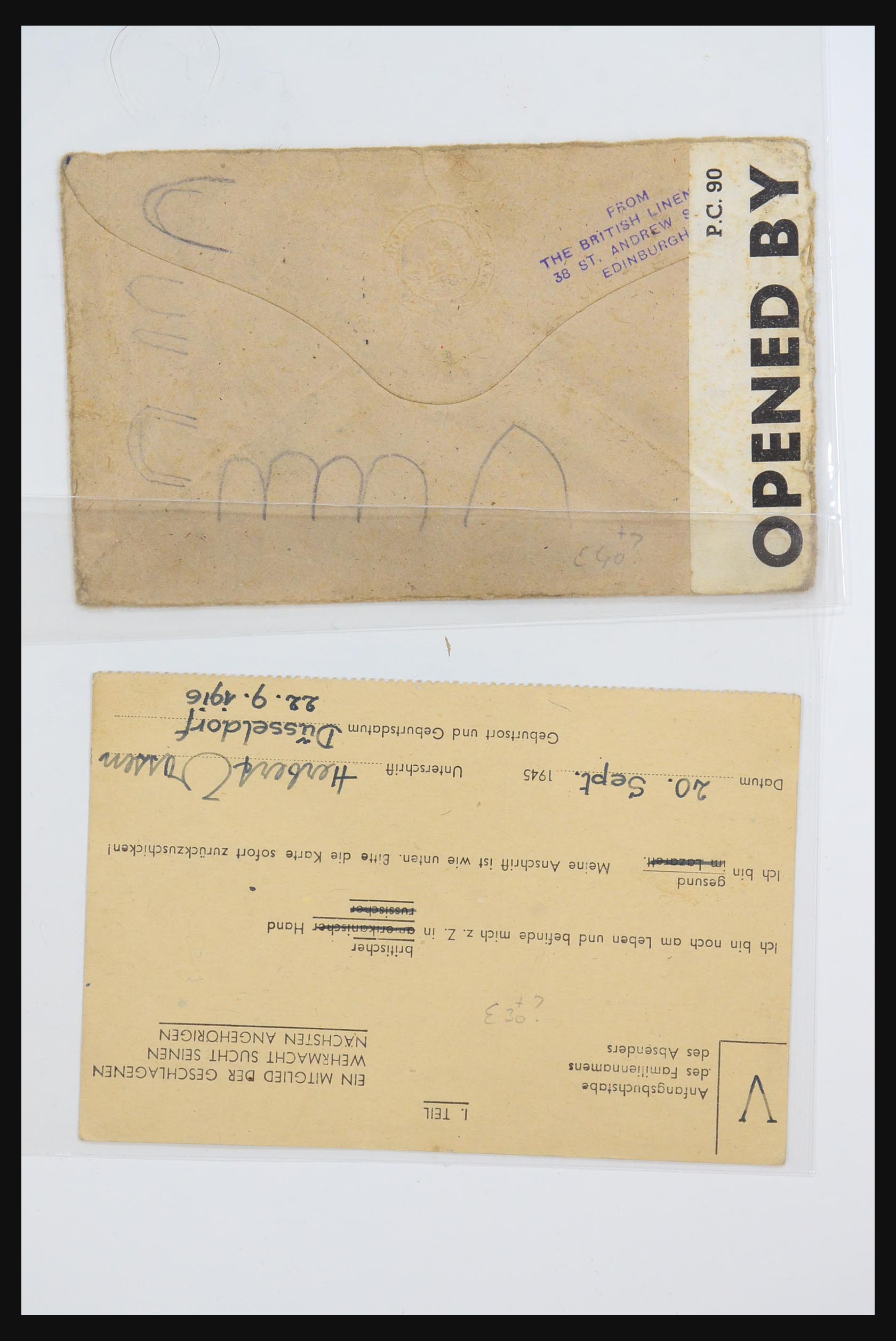 31357 006 - 31357 Wereld POW brieven 1942-1948.