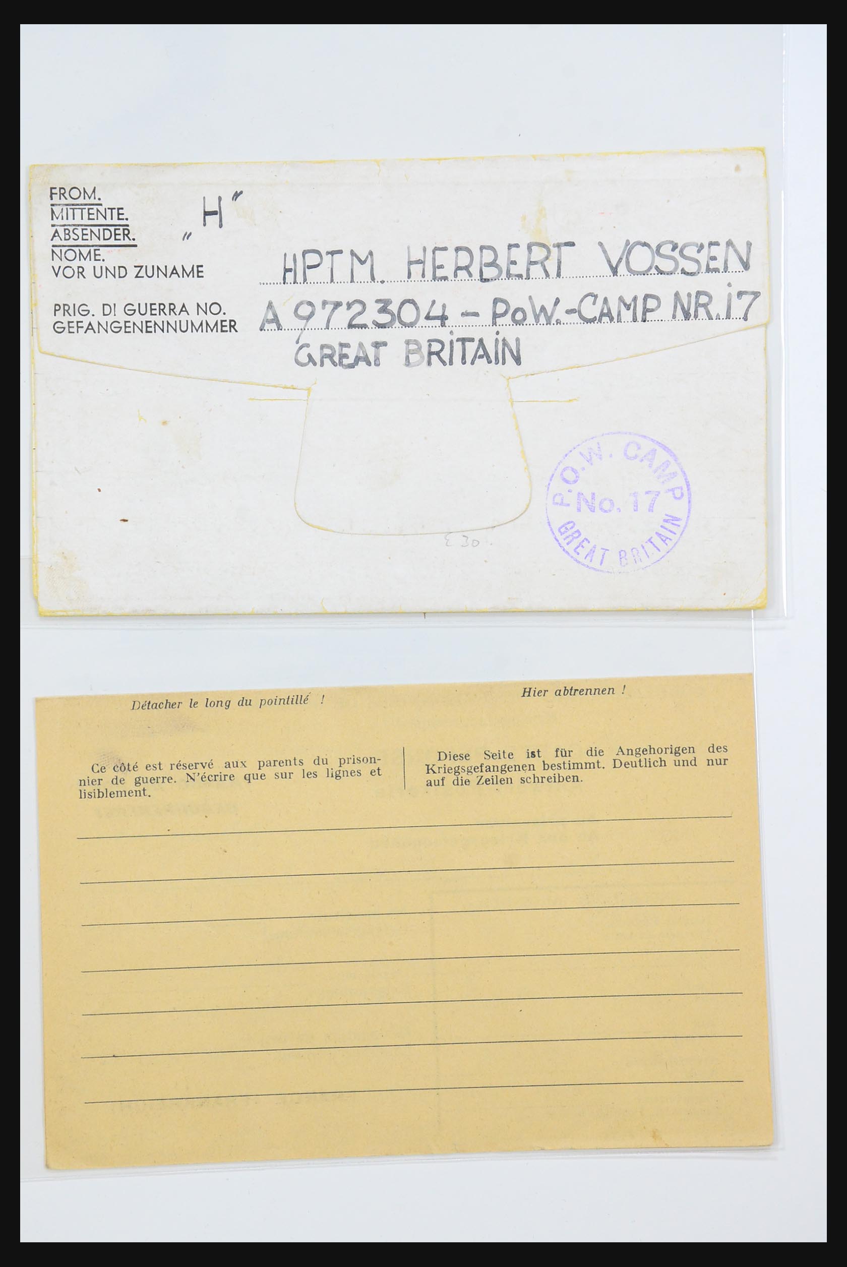 31357 008 - 31357 Wereld POW brieven 1942-1948.