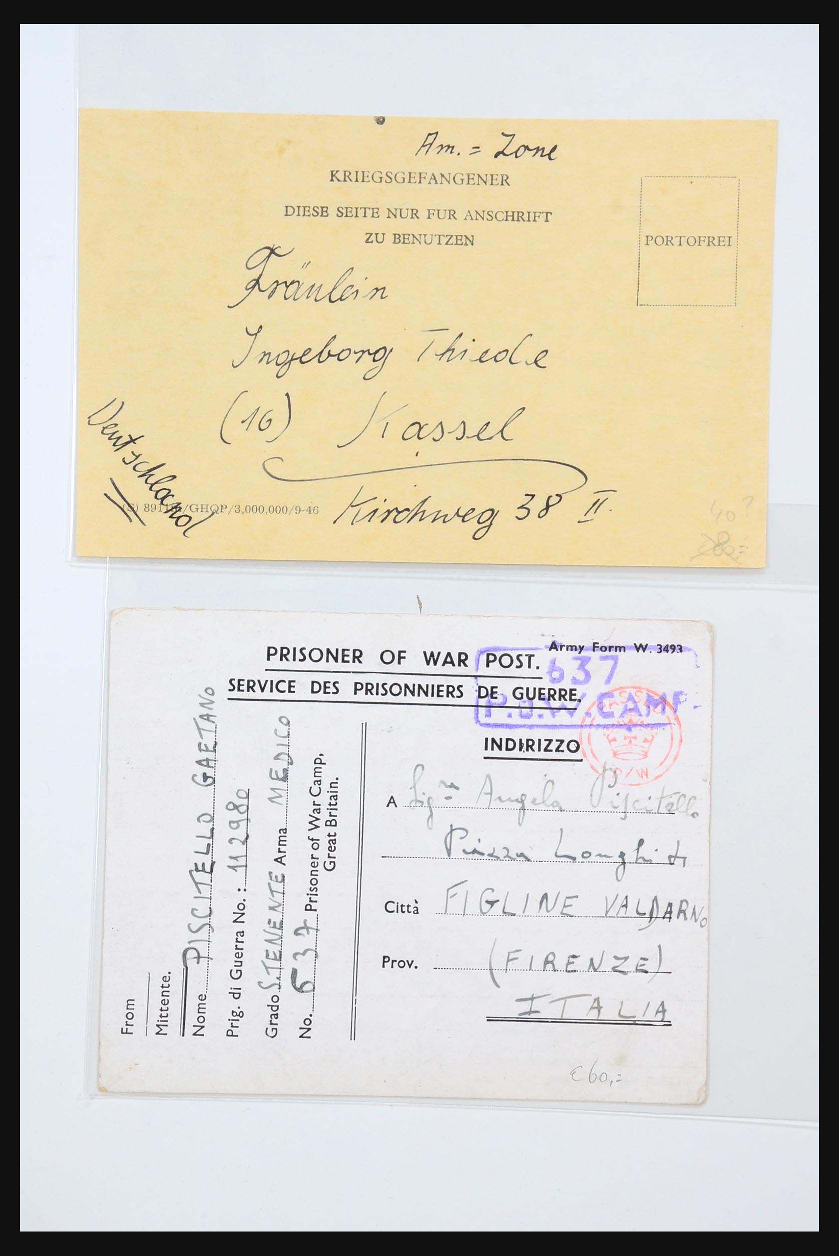 31357 009 - 31357 Wereld POW brieven 1942-1948.