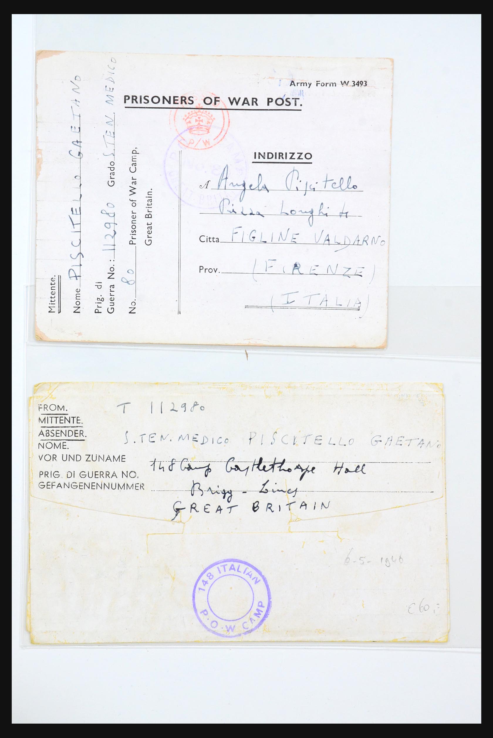 31357 011 - 31357 Wereld POW brieven 1942-1948.