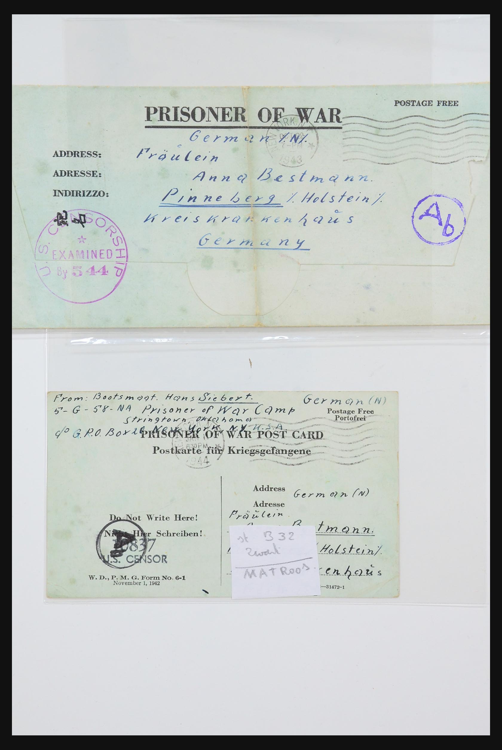 31357 015 - 31357 Wereld POW brieven 1942-1948.