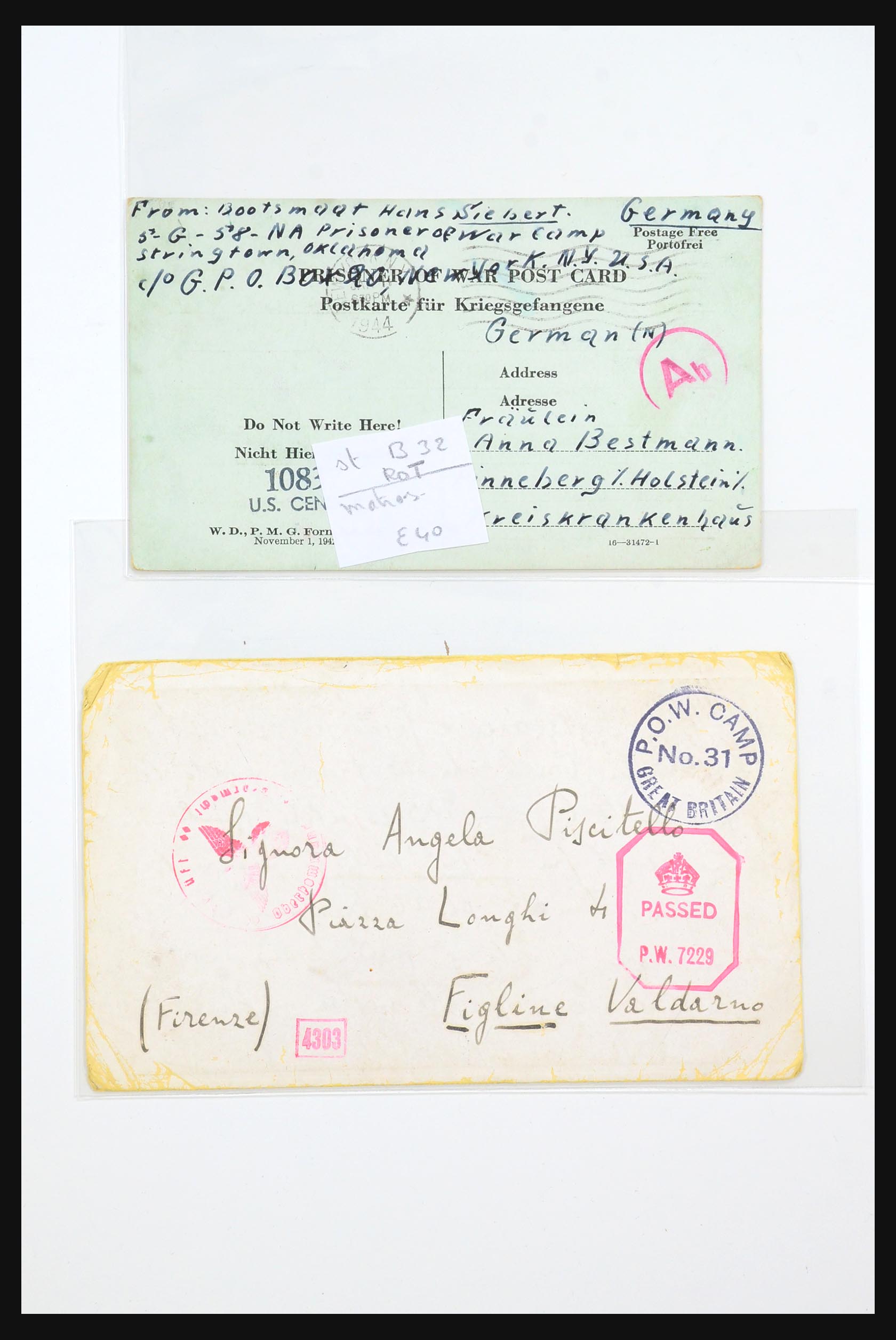 31357 017 - 31357 Wereld POW brieven 1942-1948.