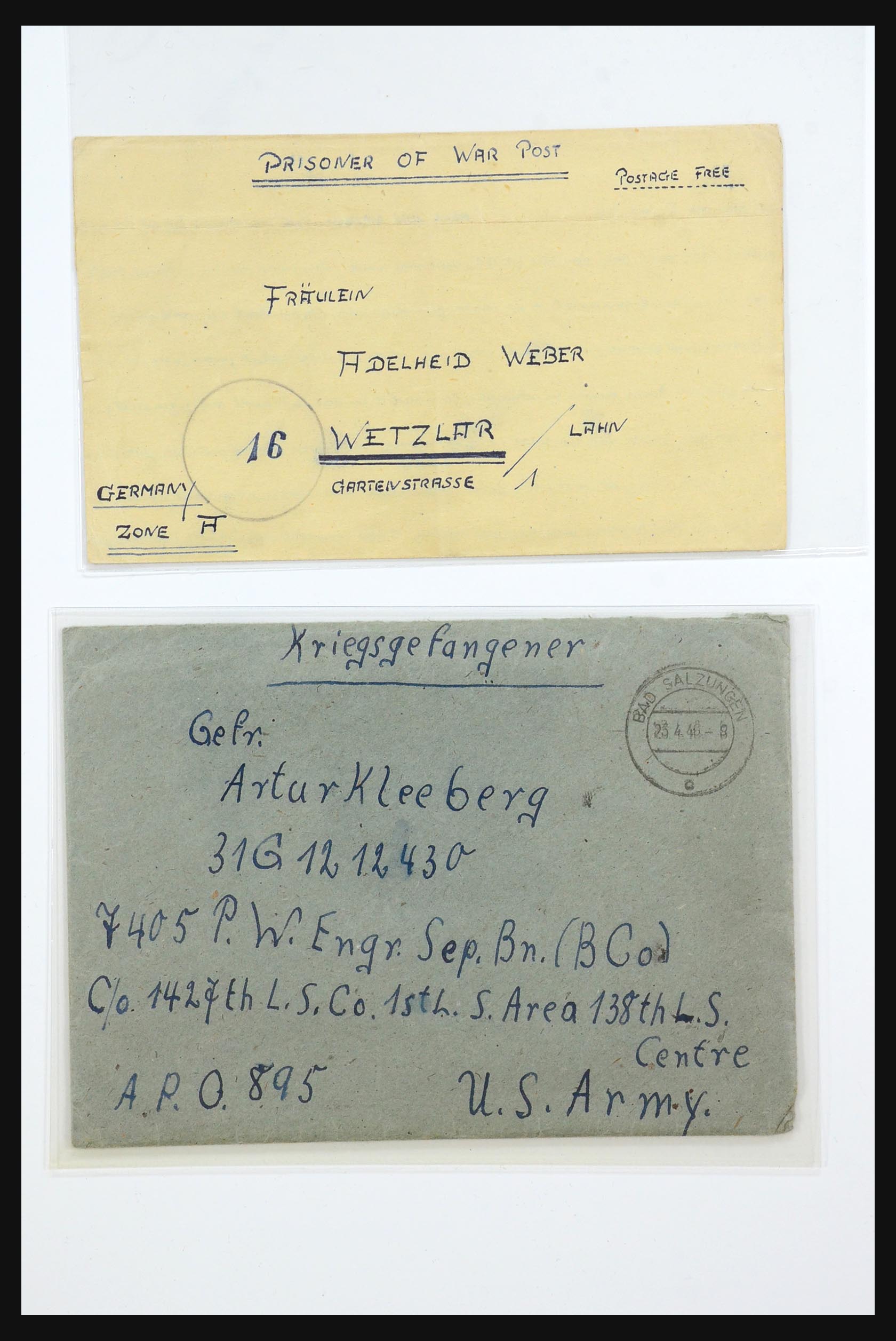 31357 035 - 31357 Wereld POW brieven 1942-1948.