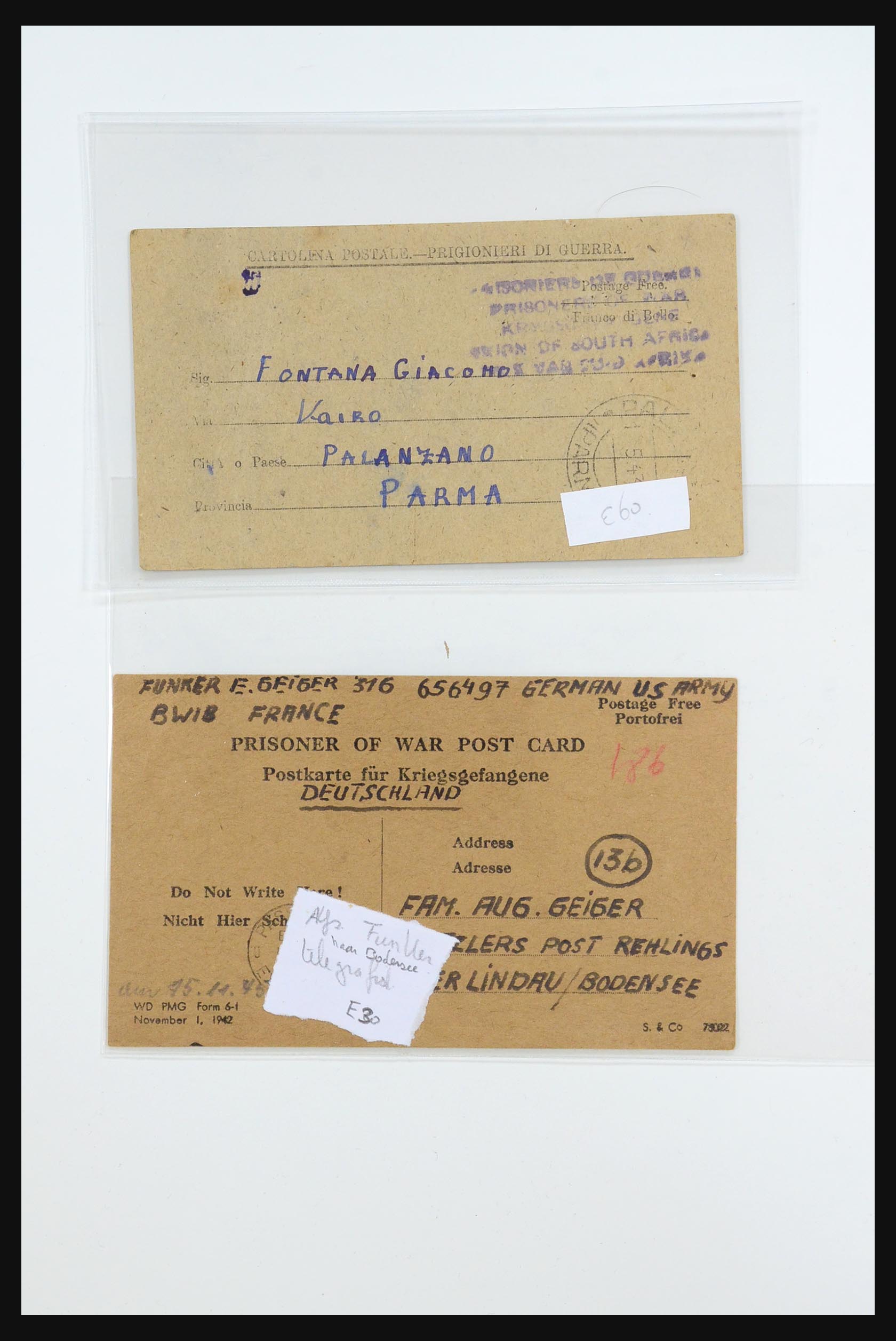 31357 041 - 31357 Wereld POW brieven 1942-1948.