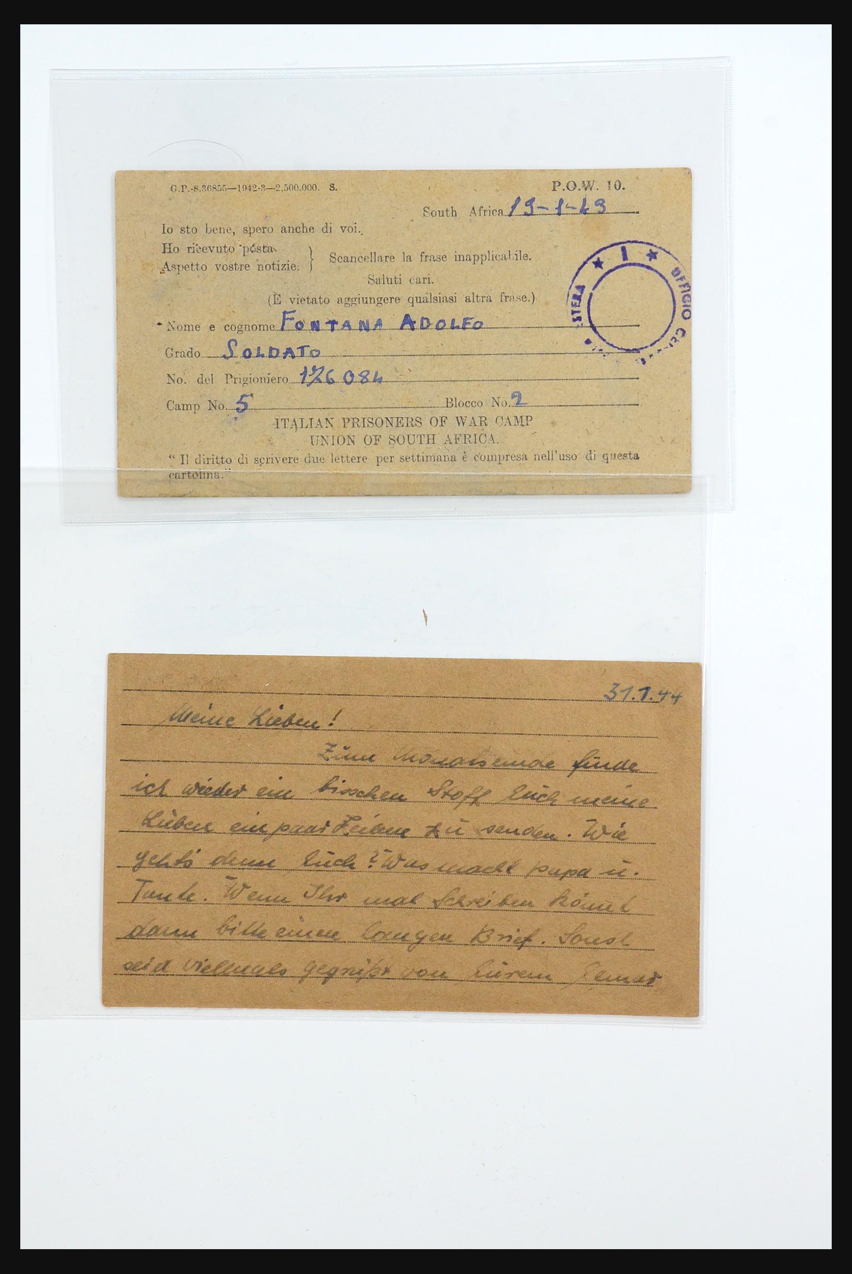 31357 042 - 31357 Wereld POW brieven 1942-1948.