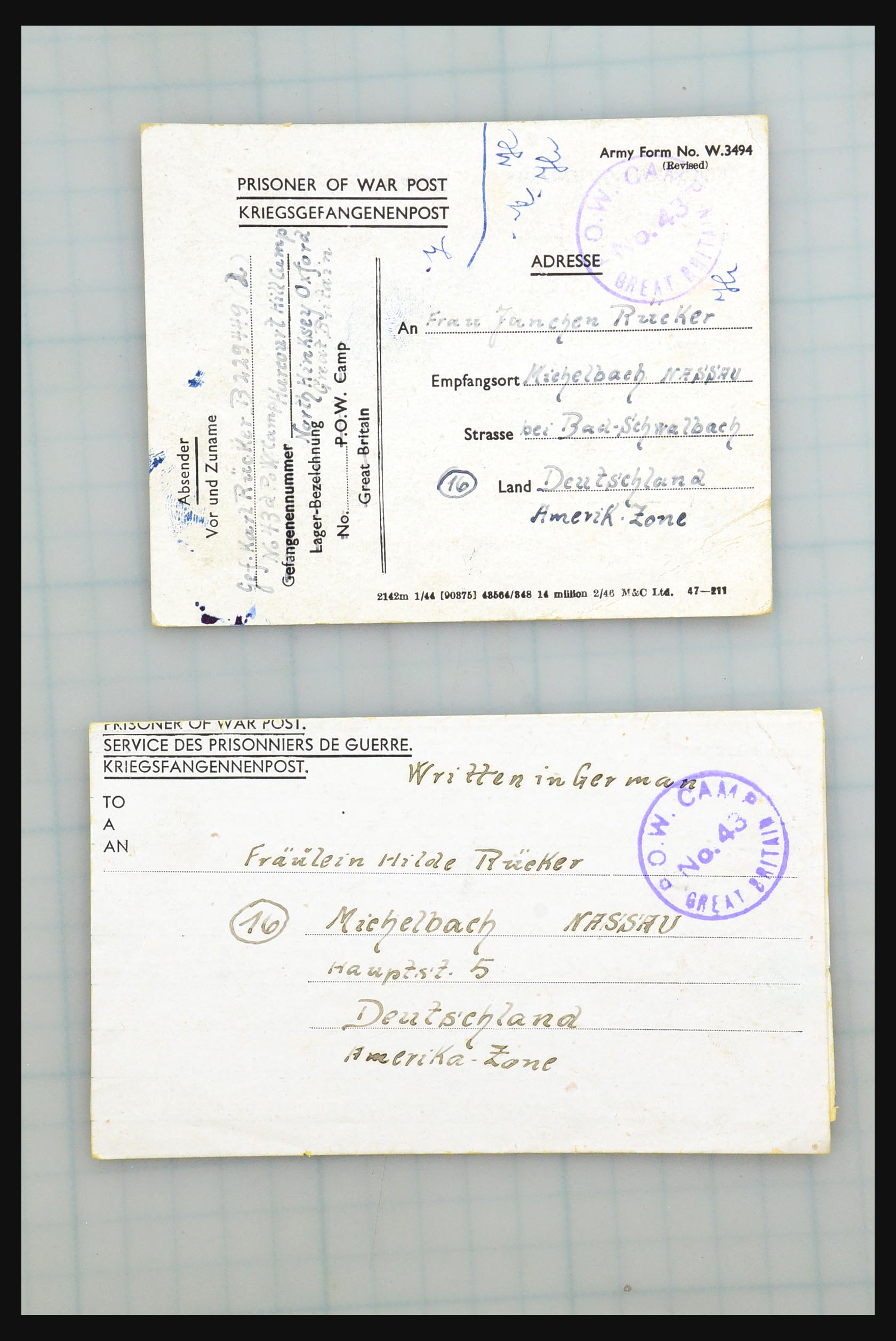 31357 047 - 31357 Wereld POW brieven 1942-1948.