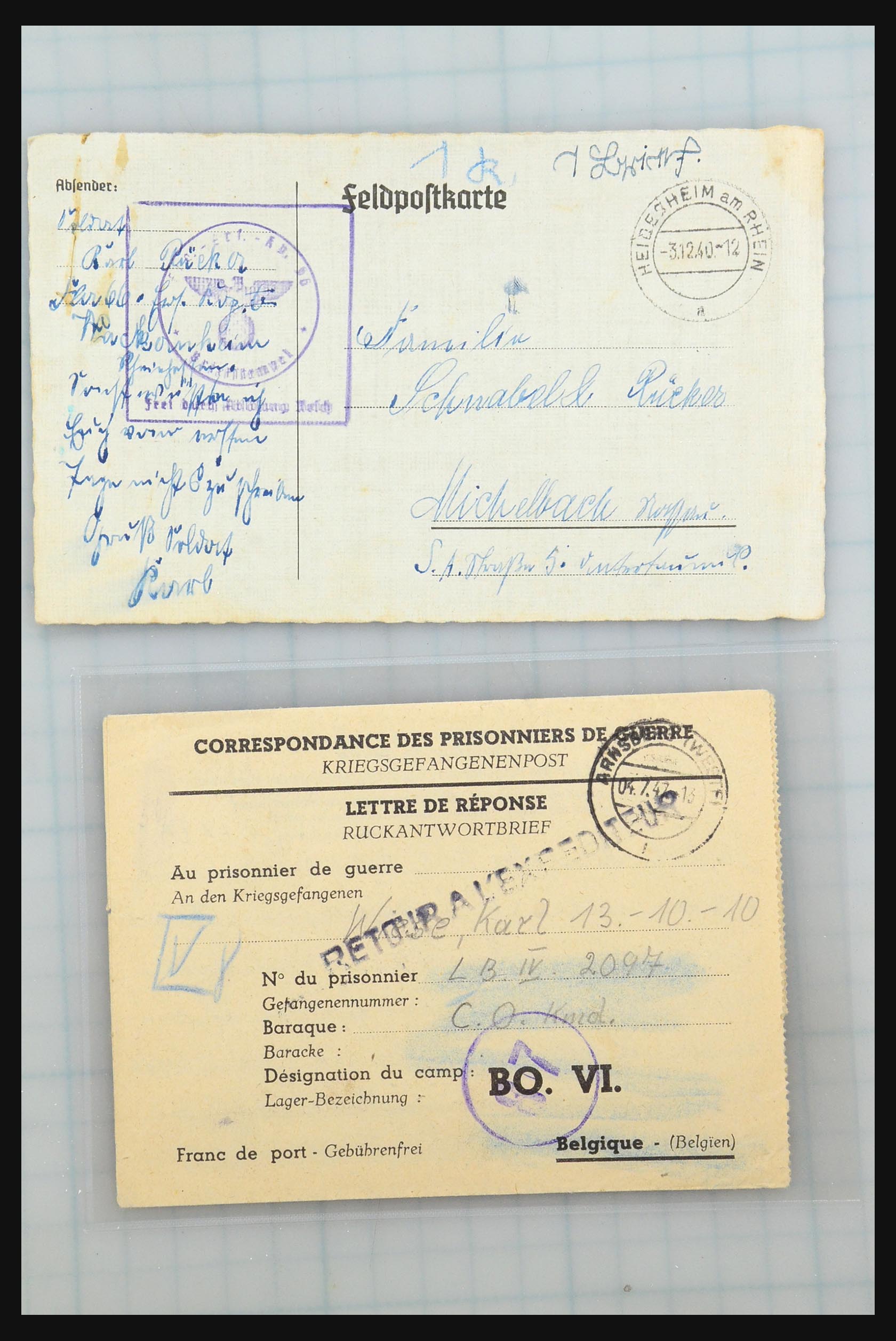 31357 051 - 31357 Wereld POW brieven 1942-1948.